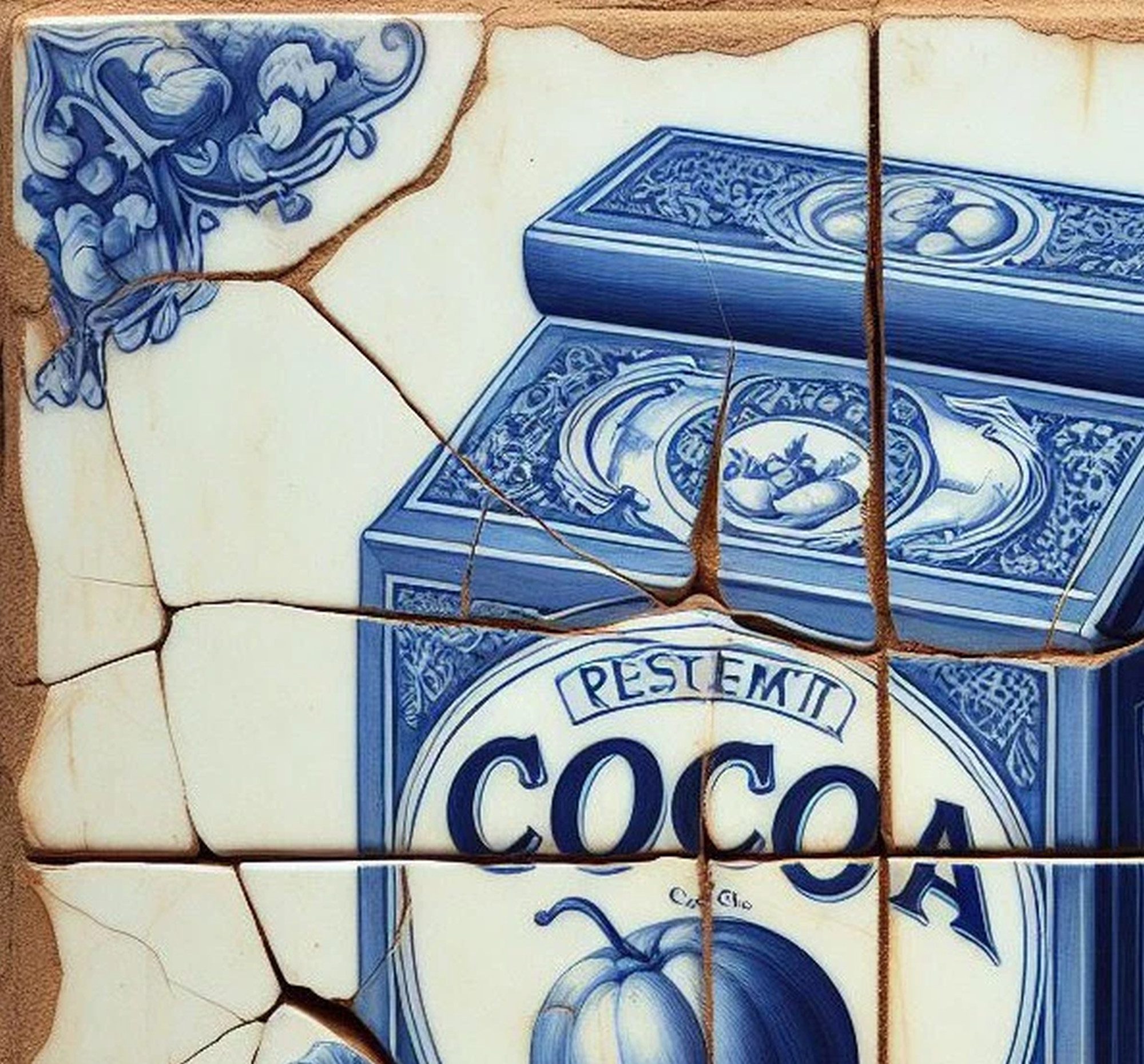 Luc Best Kunstdruck Cocoa Delfter Giclée – Limited Edition FineArt-Druck auf Museumspapier, Cocoa, Wandbild - handsigniert, nummeriert, gestempelt, Echtheitszertifikat