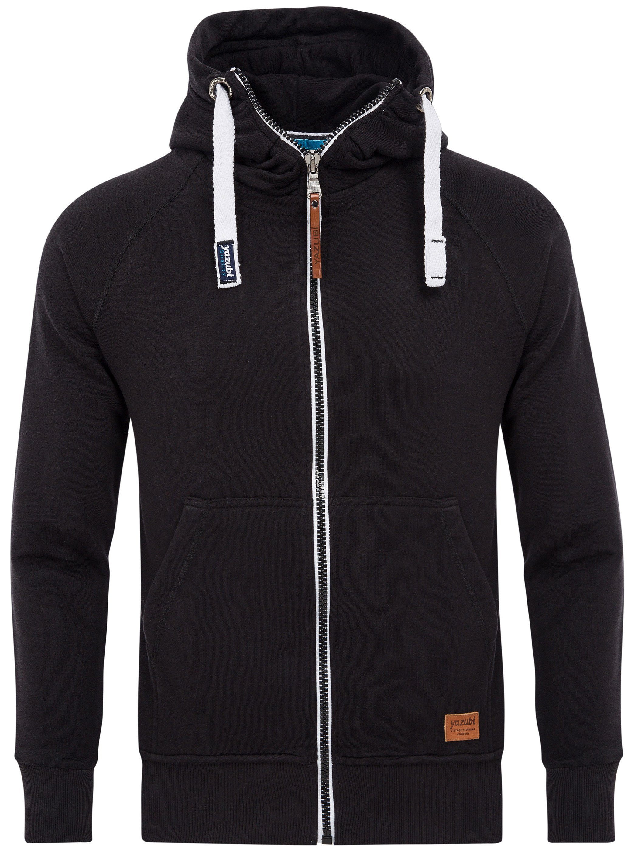 Yazubi Kapuzensweatjacke Jacob Zip Hoodie mit Kapuze Schwarz (Black 2r194008)