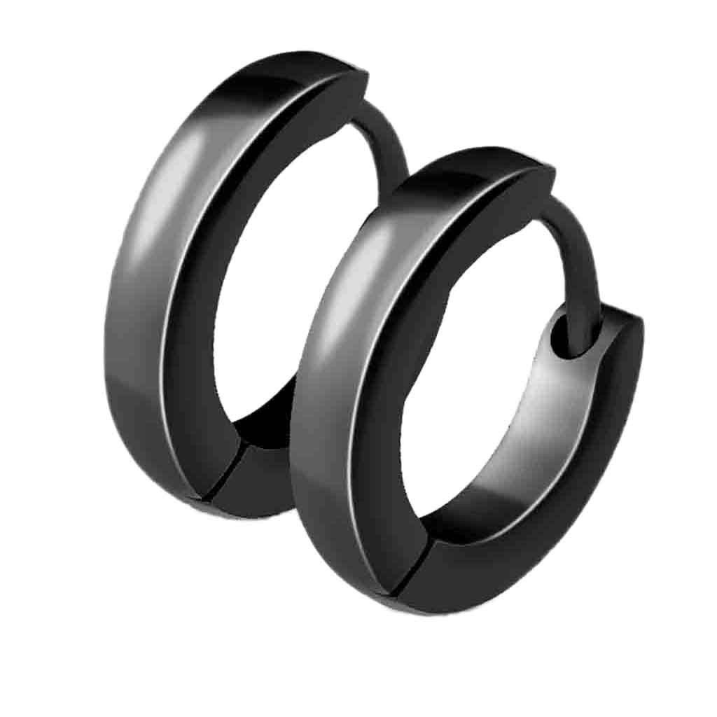 viva-adorno Paar Creolen 1 Paar Klappcreolen Edelstahl Hoop Ohrringe glänze günstig online kaufen