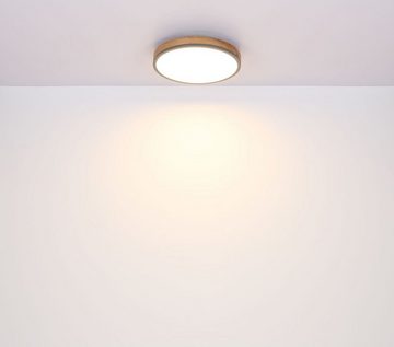 Globo Deckenleuchte Deckenleuchte Wohnzimmer LED Deckenlampe Schlafzimmer Holzoptik