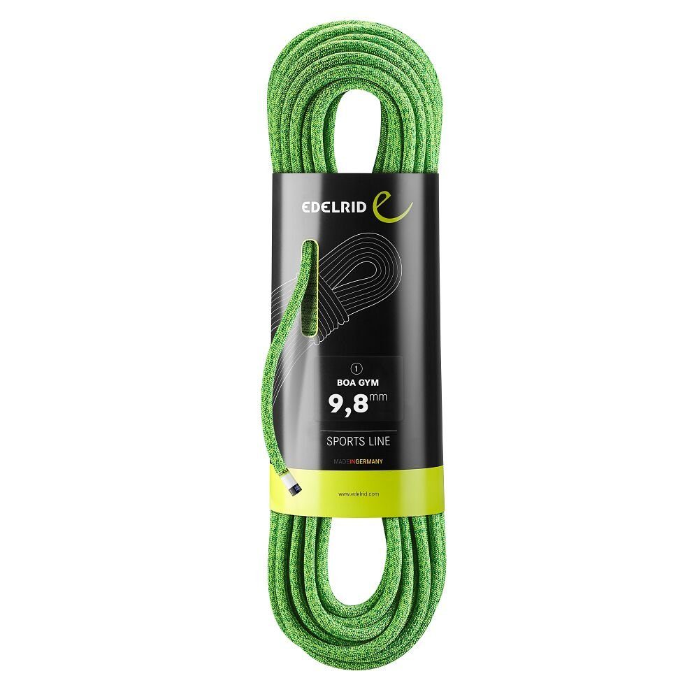 Edelrid Klettergurt Kletterseil Boa Gym, 9,8 mm, Extrem abriebfest, nach Sports Braid Methode gefertigt 200 m