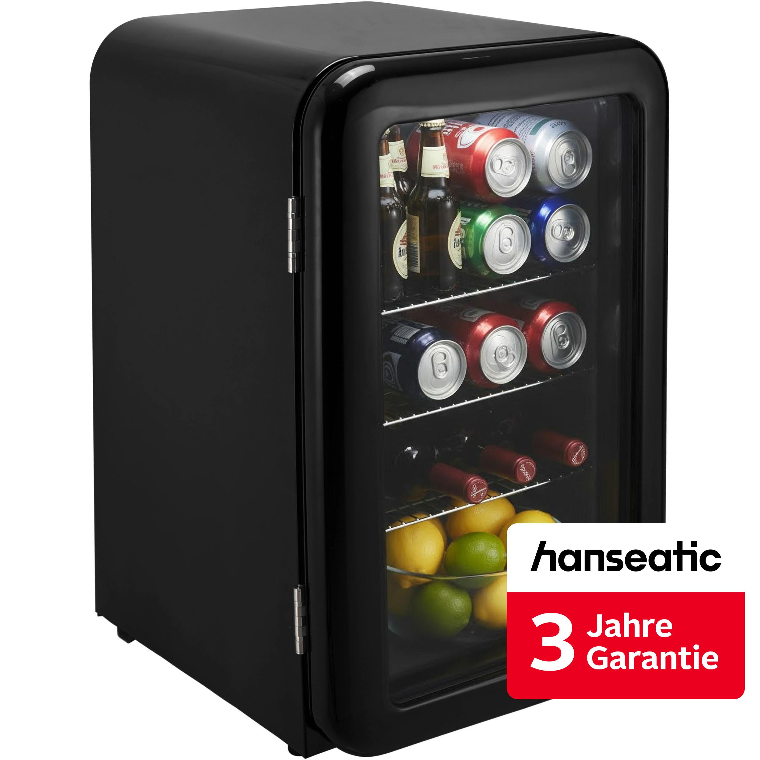 Hanseatic Getränkekühlschrank HBC68ERBH, 68 cm hoch, 44 cm breit, inkl. 3 Jahre Herstellergarantie