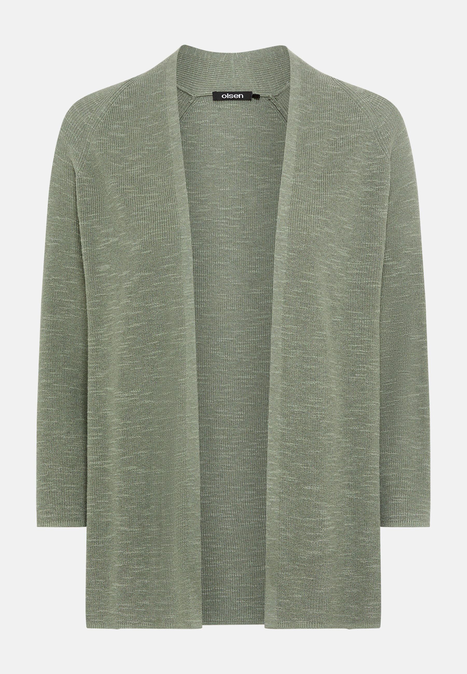 Olsen Cardigan Cardigan mit Schalkragen und 3/4-Ärmeln