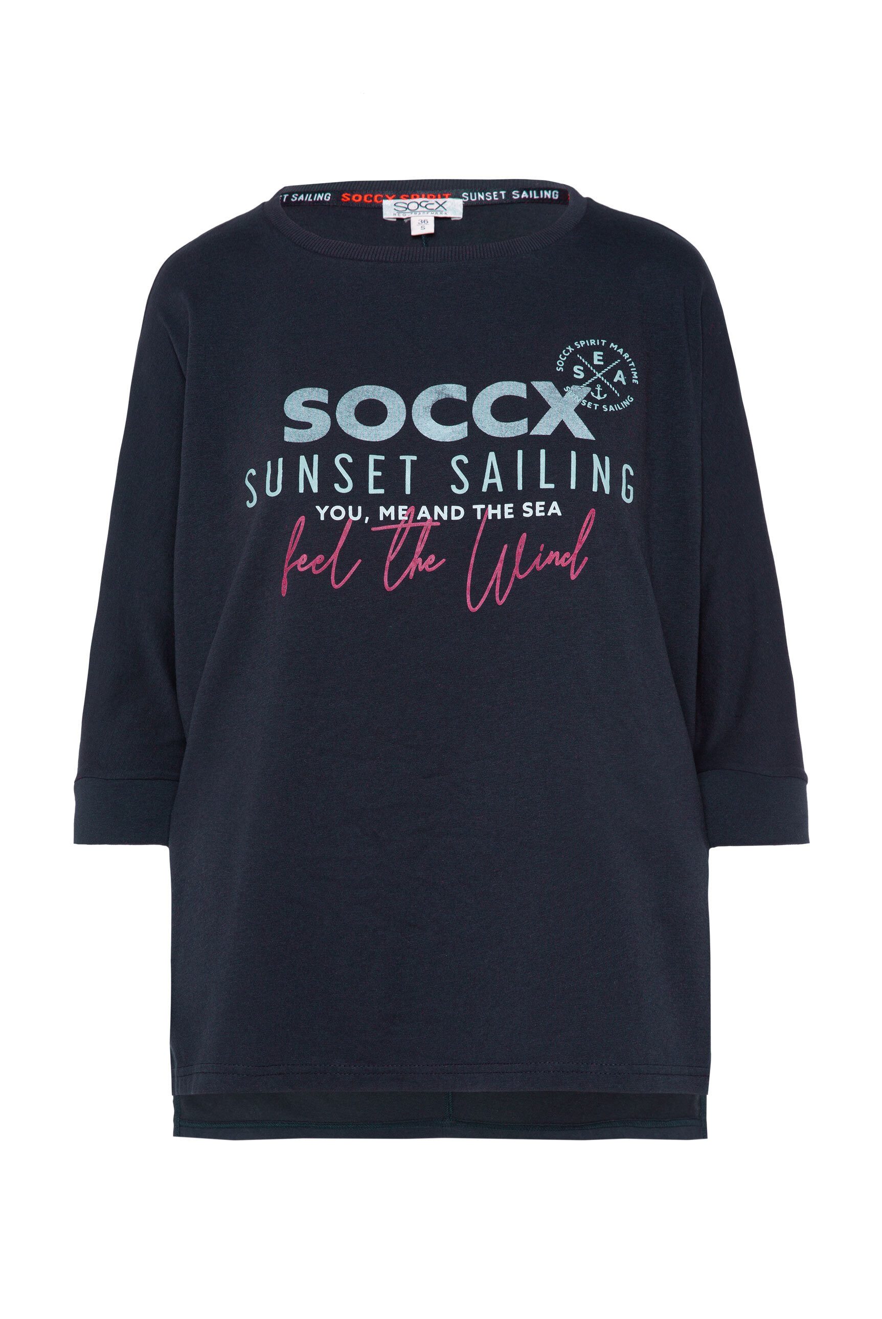 SOCCX 3/4-Arm-Shirt, mit längerer Rückenpartie günstig online kaufen