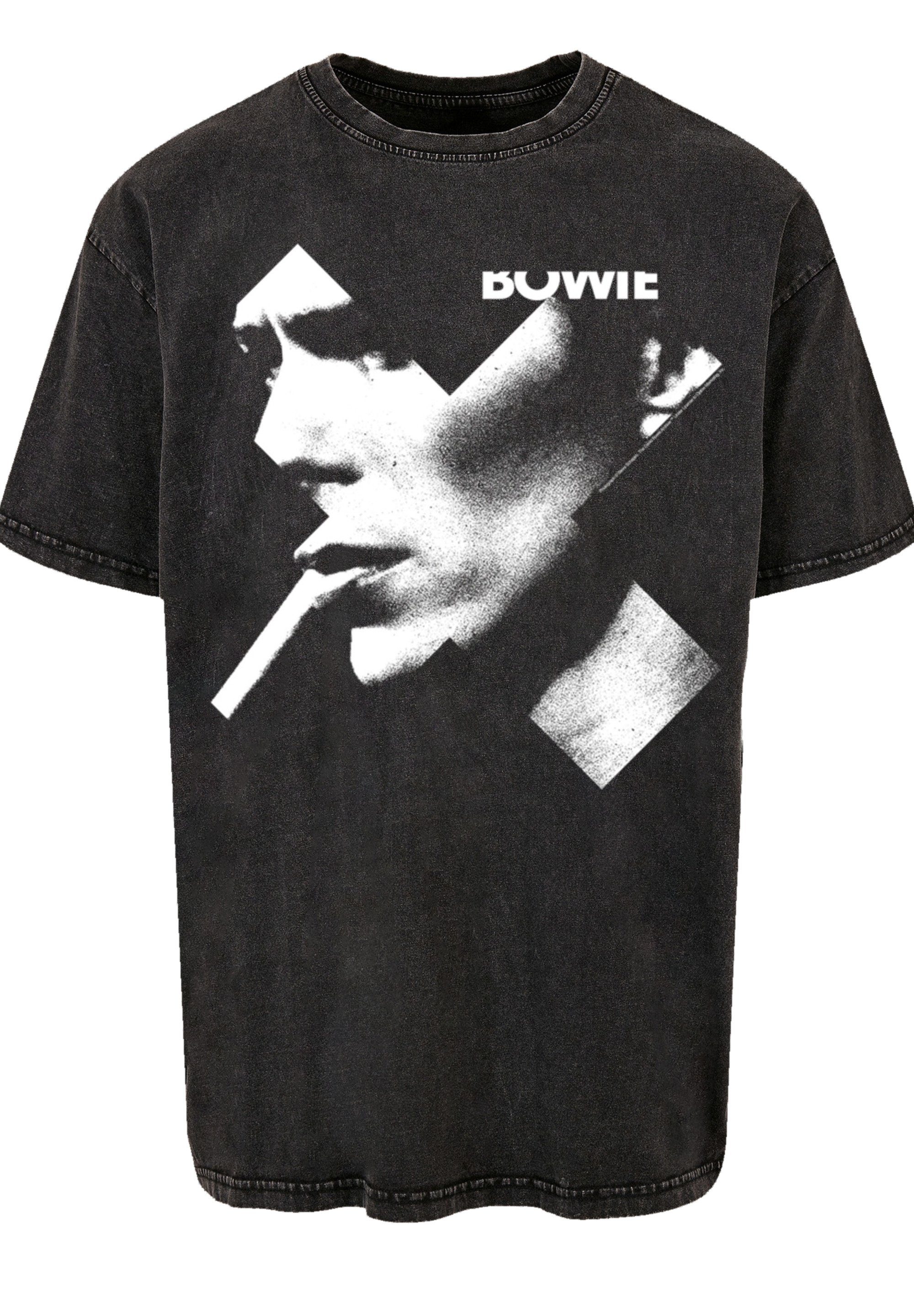 Oversize schwarz T-Shirt David Bowie Print T-Shirt F4NT4STIC