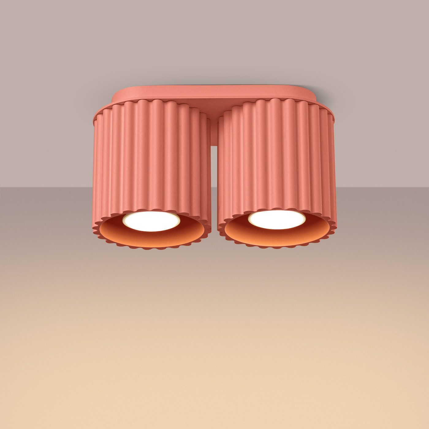 SOLLUX lighting Deckenleuchte Plafond Aura 2 Apricot Gu10, Nicht enthalten