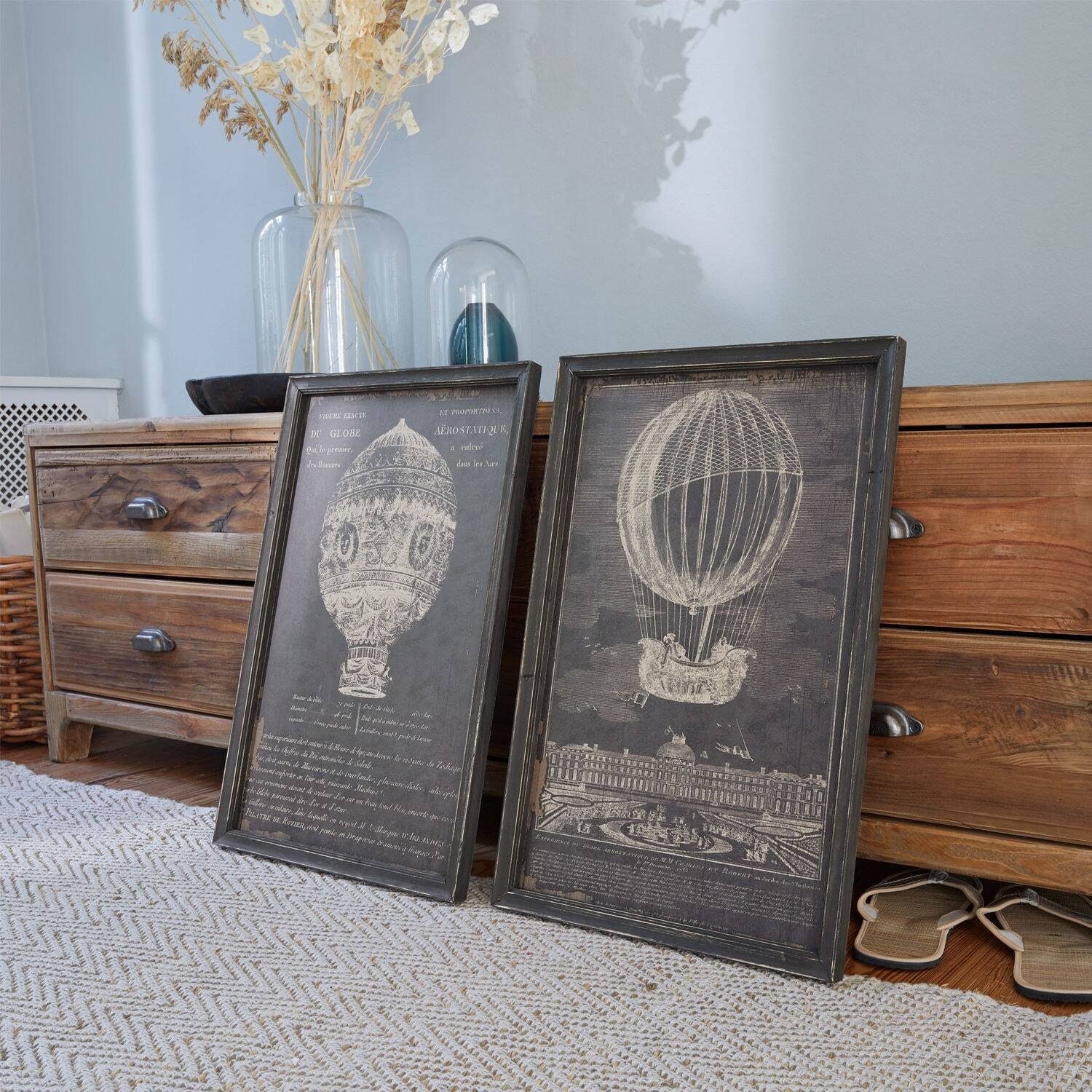 Mirabeau Wanddekoobjekt Bild 2er Set Ortarsis schwarz günstig online kaufen