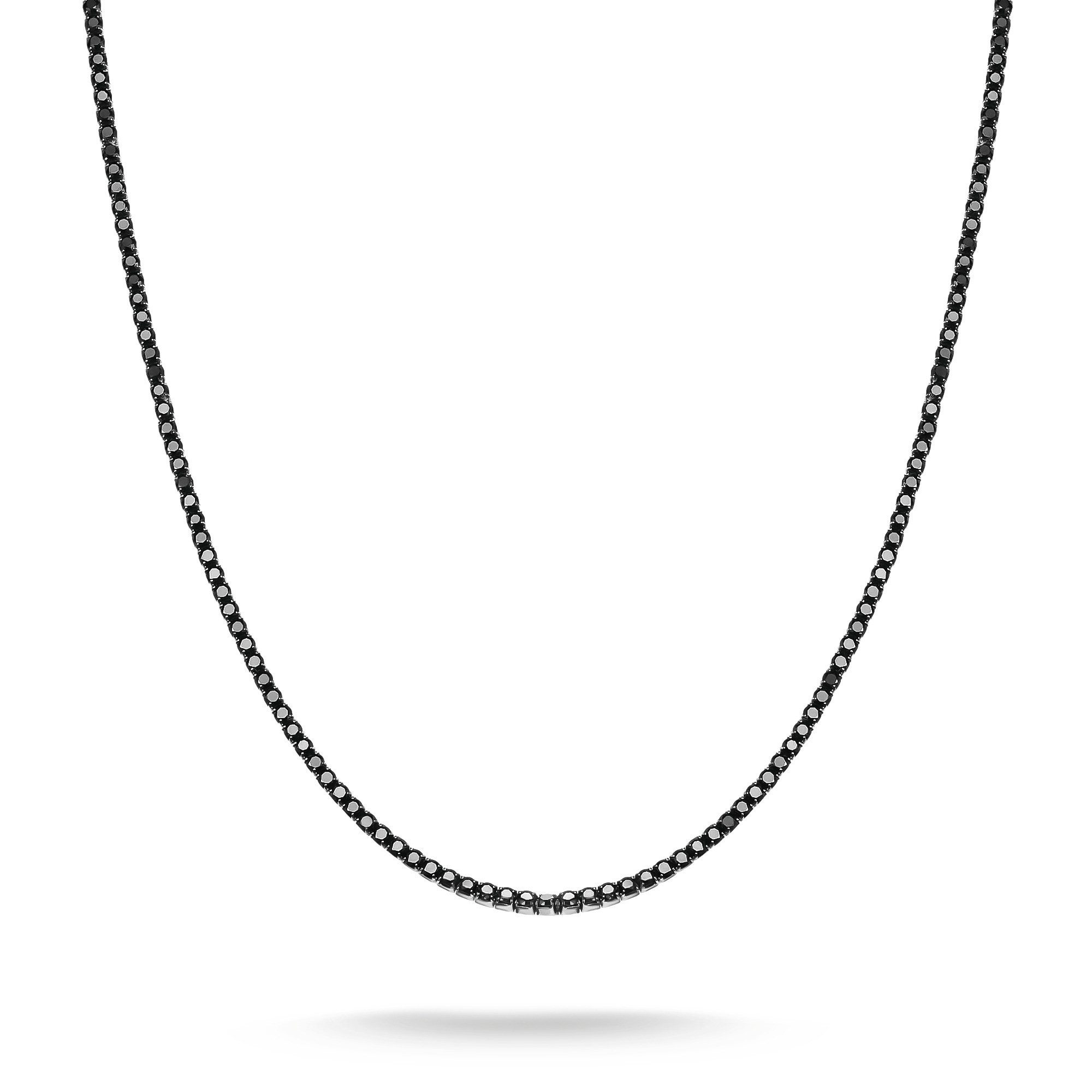 THOMAS SABO Kette ohne Anhänger Tenniskette Sparkling Black, mit Zirkonia (synth)