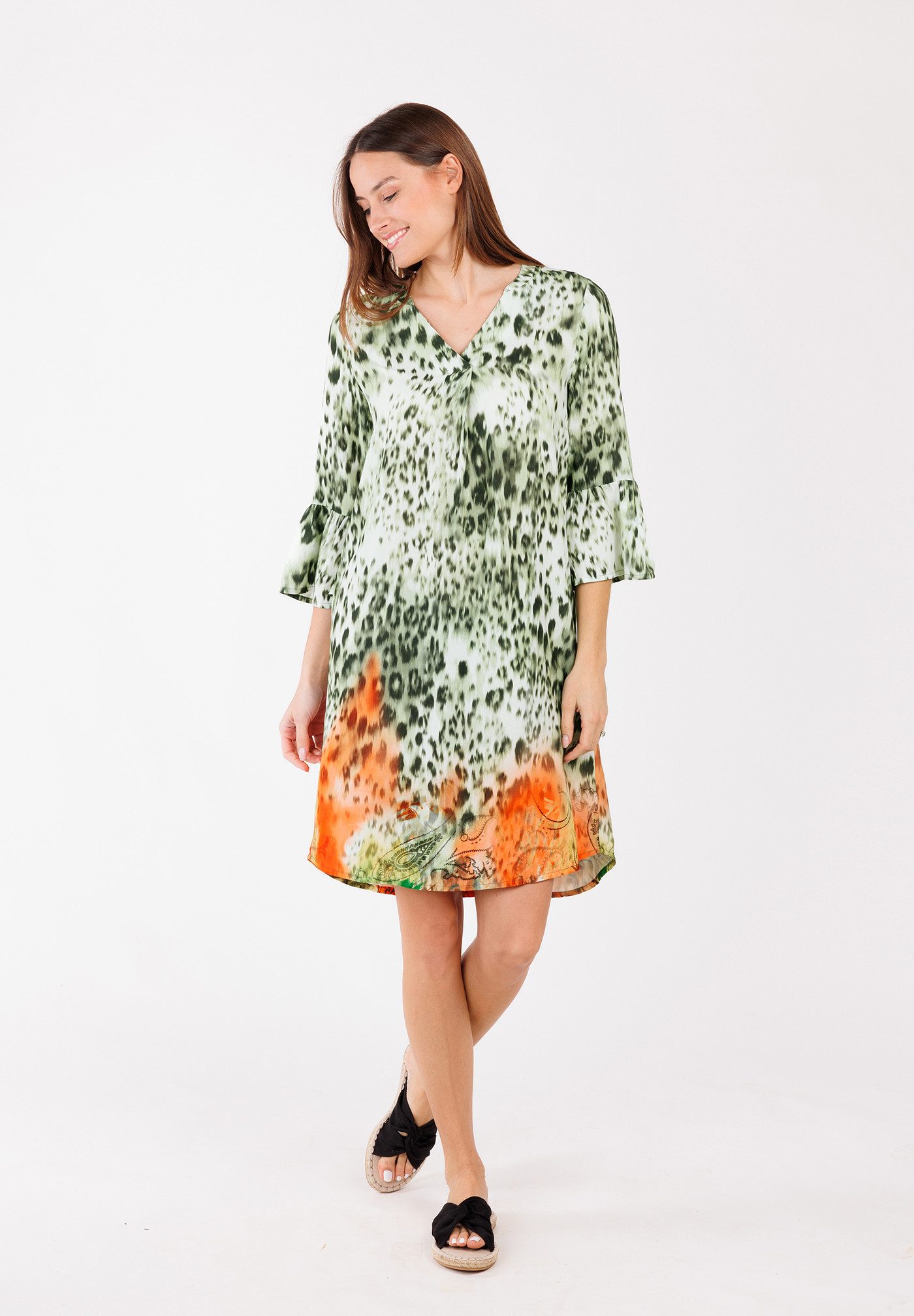 Key Largo Druckkleid WD FEVER v-neck (1-tlg)