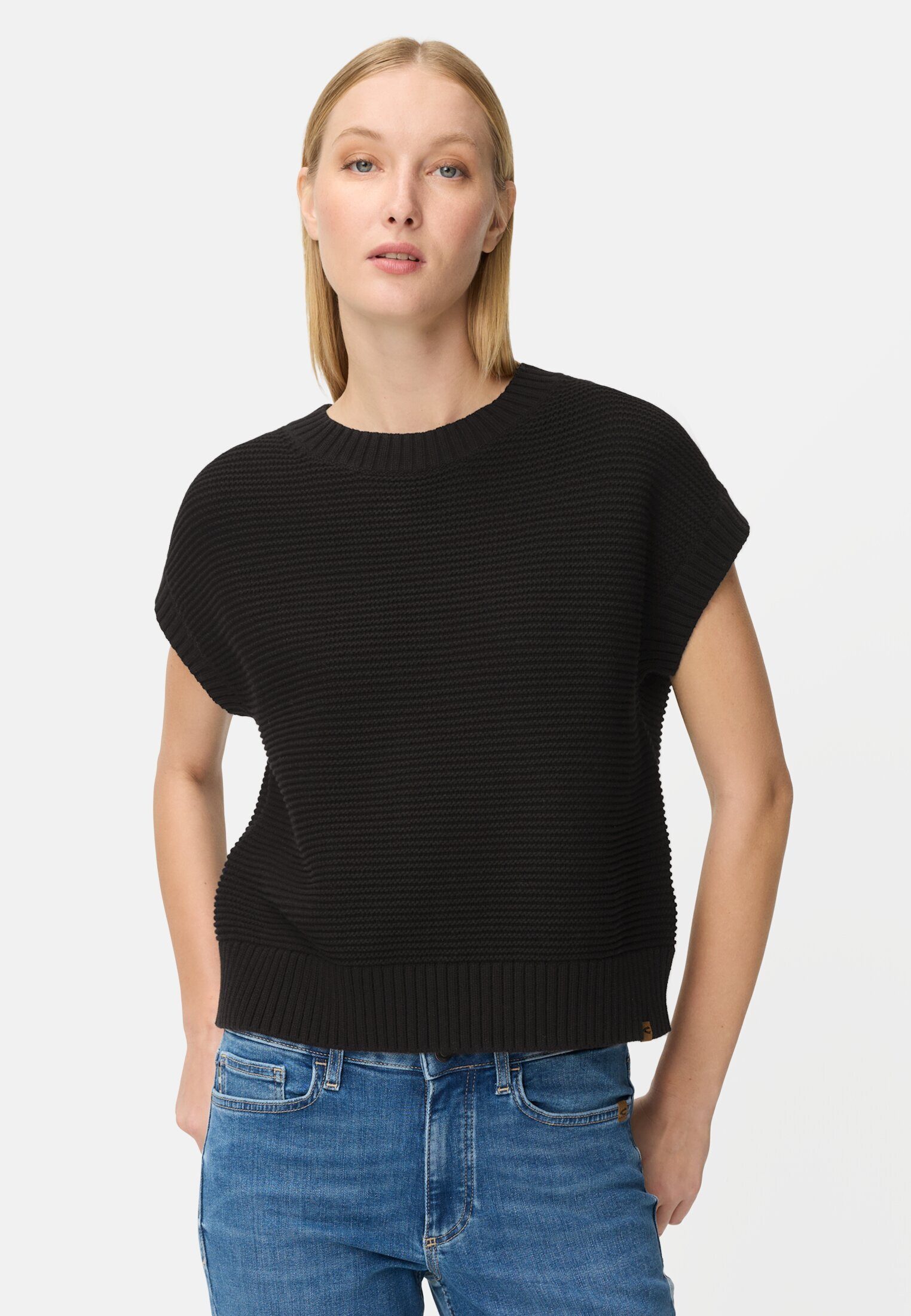 camel active Kapuzenpullover aus Baumwollmix Kurzarm (1-tlg)