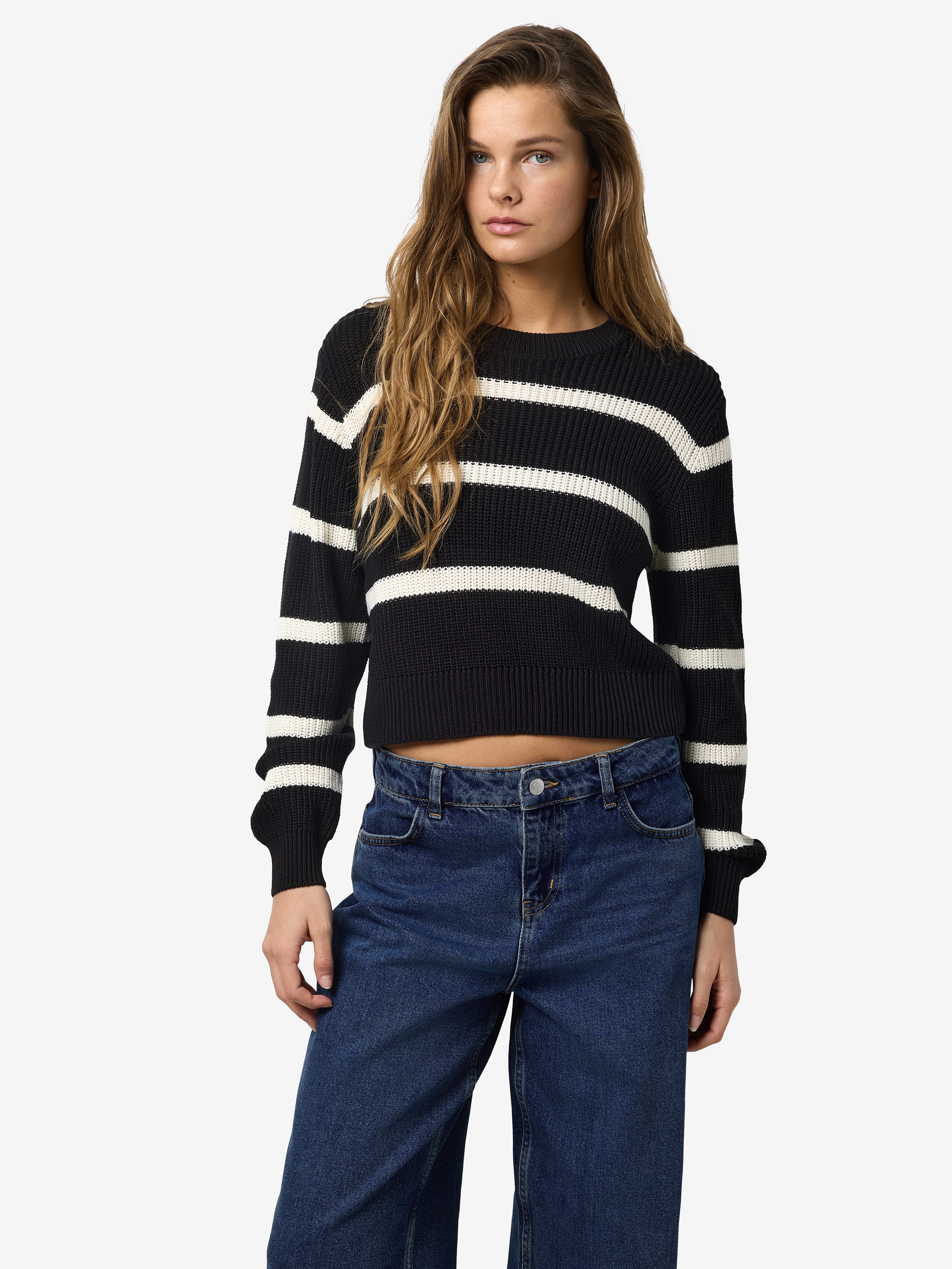 Noisy may Strickpullover NMMAYSA L/S STRIPE O-NECK KNIT NOOS günstig online kaufen