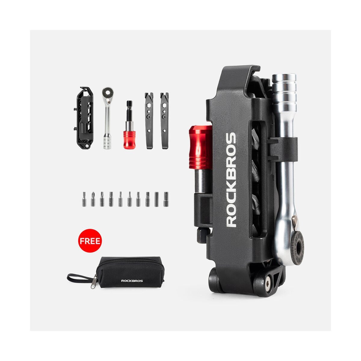 ROCKBROS Fahrrad-Reparaturset Rockbros Multitool Fahrrad Werkzeug Ratsche