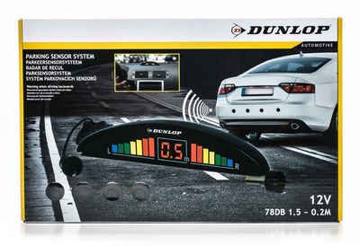 Dunlop Auto Einparkhilfe Rückfahrkamera (KFZ Rückfahrwarner, 4 Sensoren Piepton, Parkhilfe Parksystem)