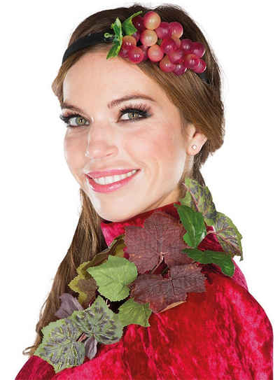 Metamorph Kostüm Weintrauben Haarreif rot, Nicht nur für Weinköniginnen ein tolles Accessoire