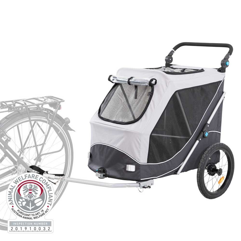 TRIXIE Tierfahrradkorb Trixie Fahrrad-Anhänger für Hunde - grau/schwarz Grö günstig online kaufen