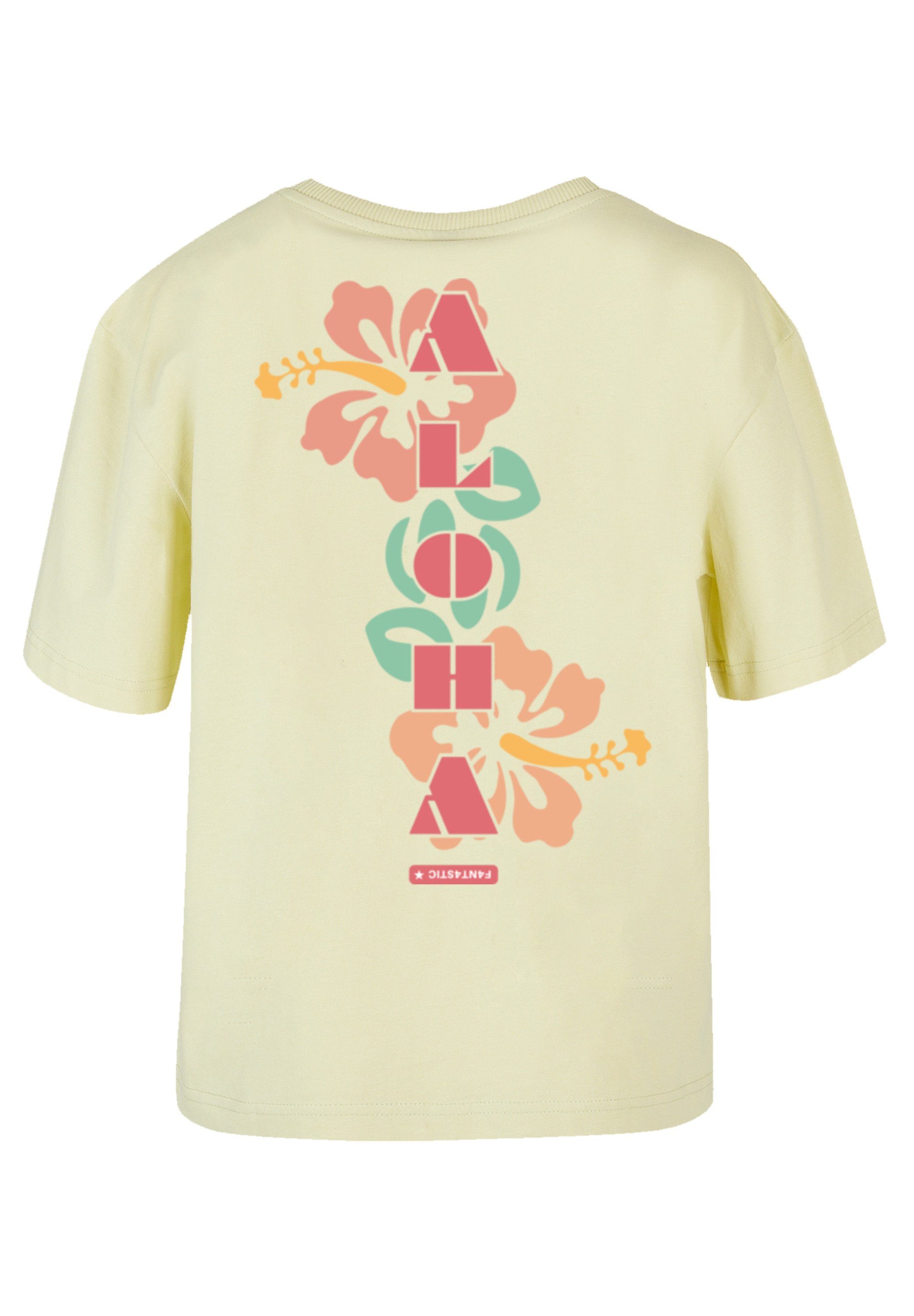Größe weit bitte T-Shirt Fällt F4NT4STIC Aloha kleiner Print, bestellen aus, SIZE eine PLUS