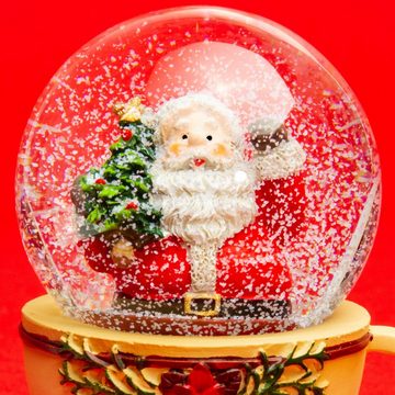 SIKORA Schneekugel SK11 Weihnachtsmann in der Tasse D:6,5cm