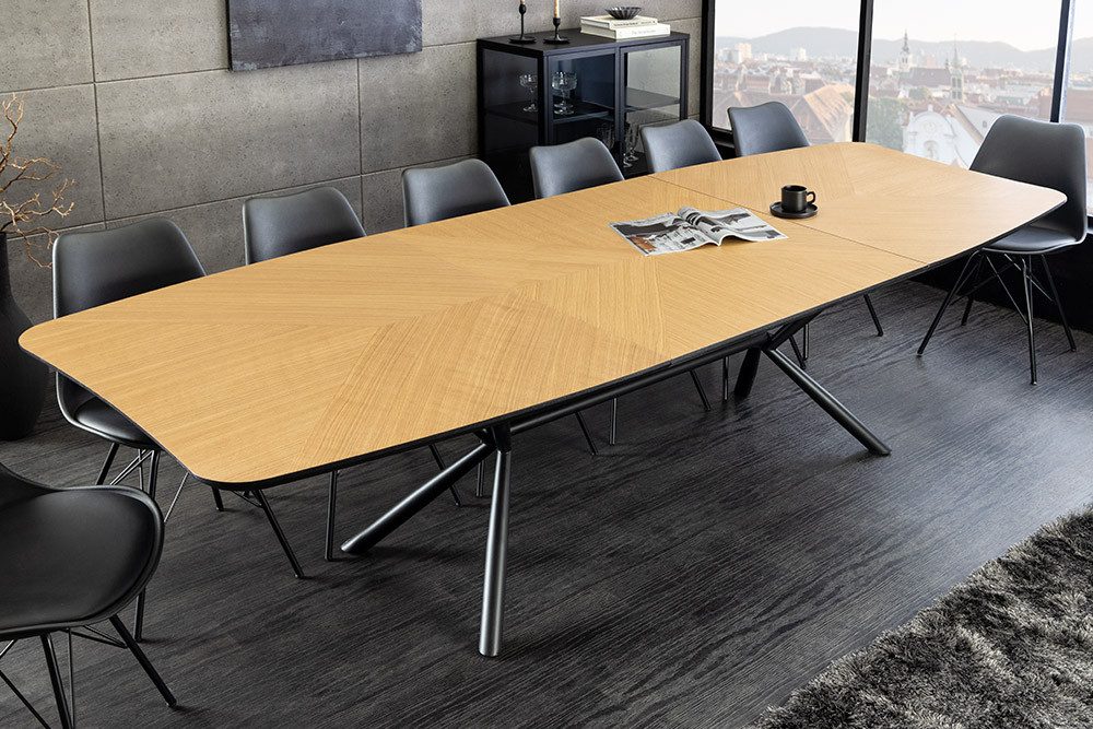 riess-ambiente Esstisch GRANDEZZA 180-270cm natur/schwarz - Eiche, Metall, Ausziehbar, Modern (Einzelartikel, 1-St), Industrial Ausziehtisch - ideal für Konferenzraum, Wohn- und Esszimmer