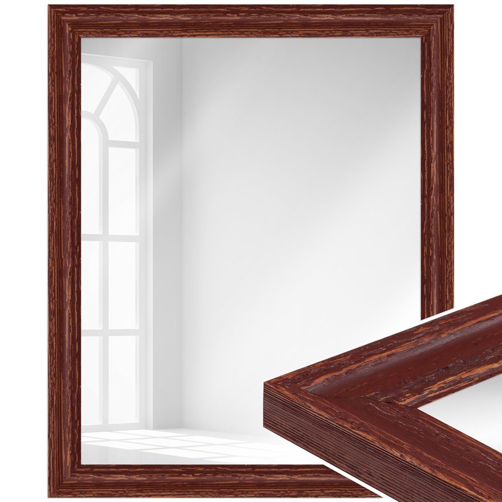 WANDStyle Wandspiegel H740, Braun, aus Massivholz günstig online kaufen