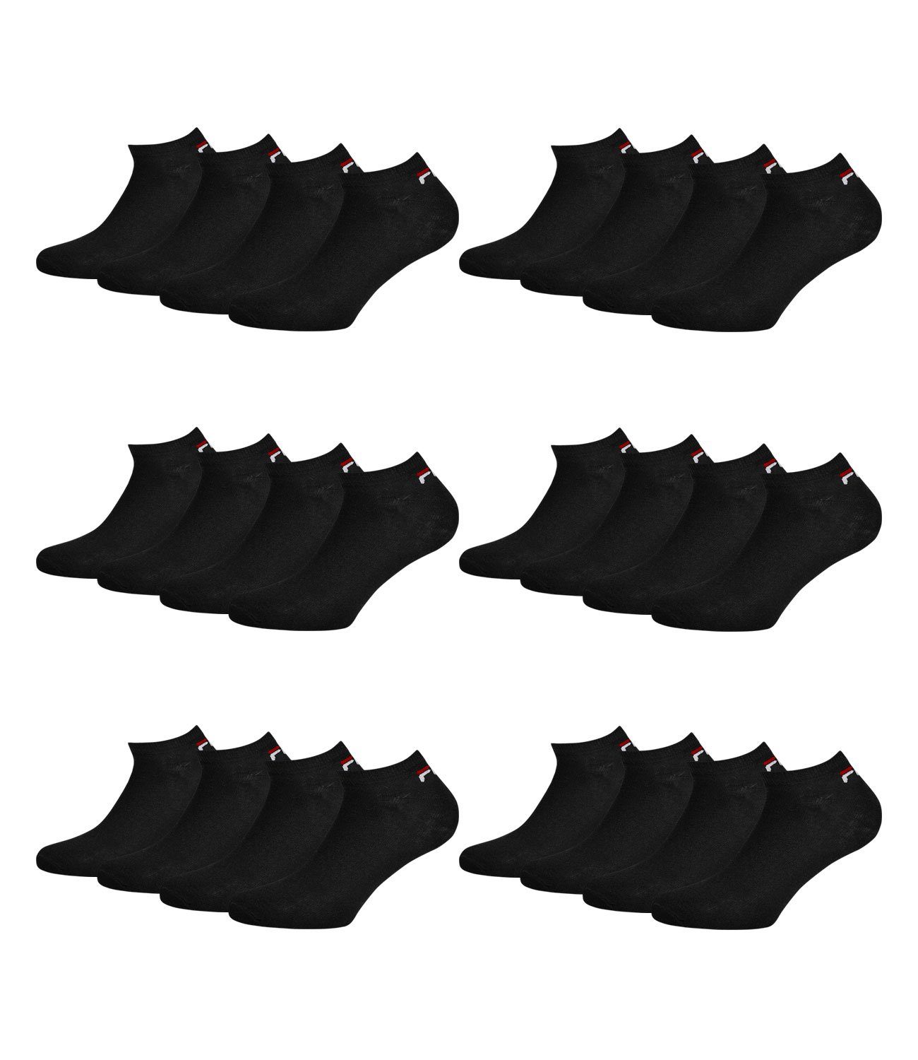 Fila Sneakersocken Kurzsocken (12-Paar) mit weichen Bündchen 200 black
