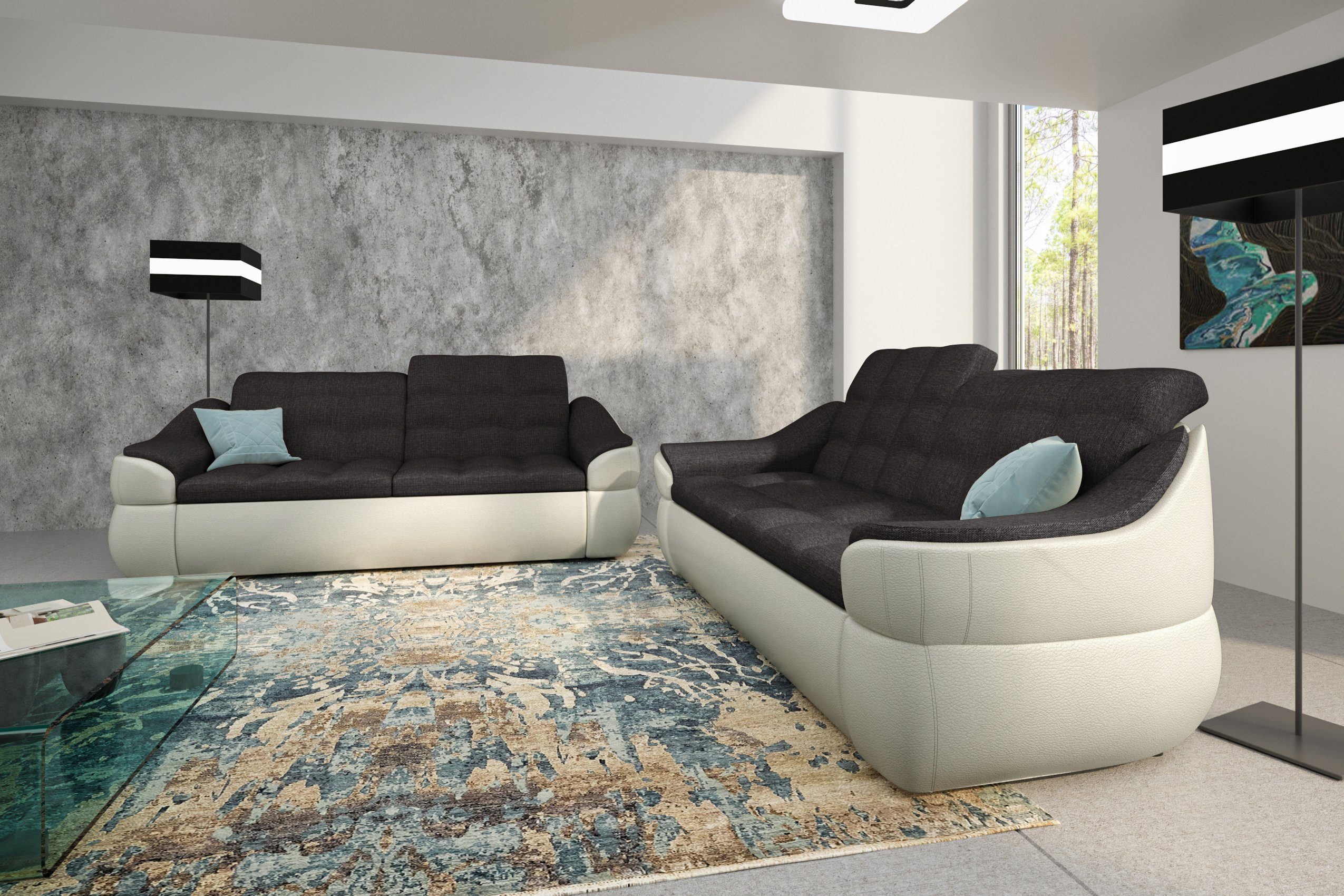 Europa aus Alisa, 2x2-Sitzer made Polstergarnitur (Set Modern in bestehend Sofa, Design, (2-tlg), Stylefy
