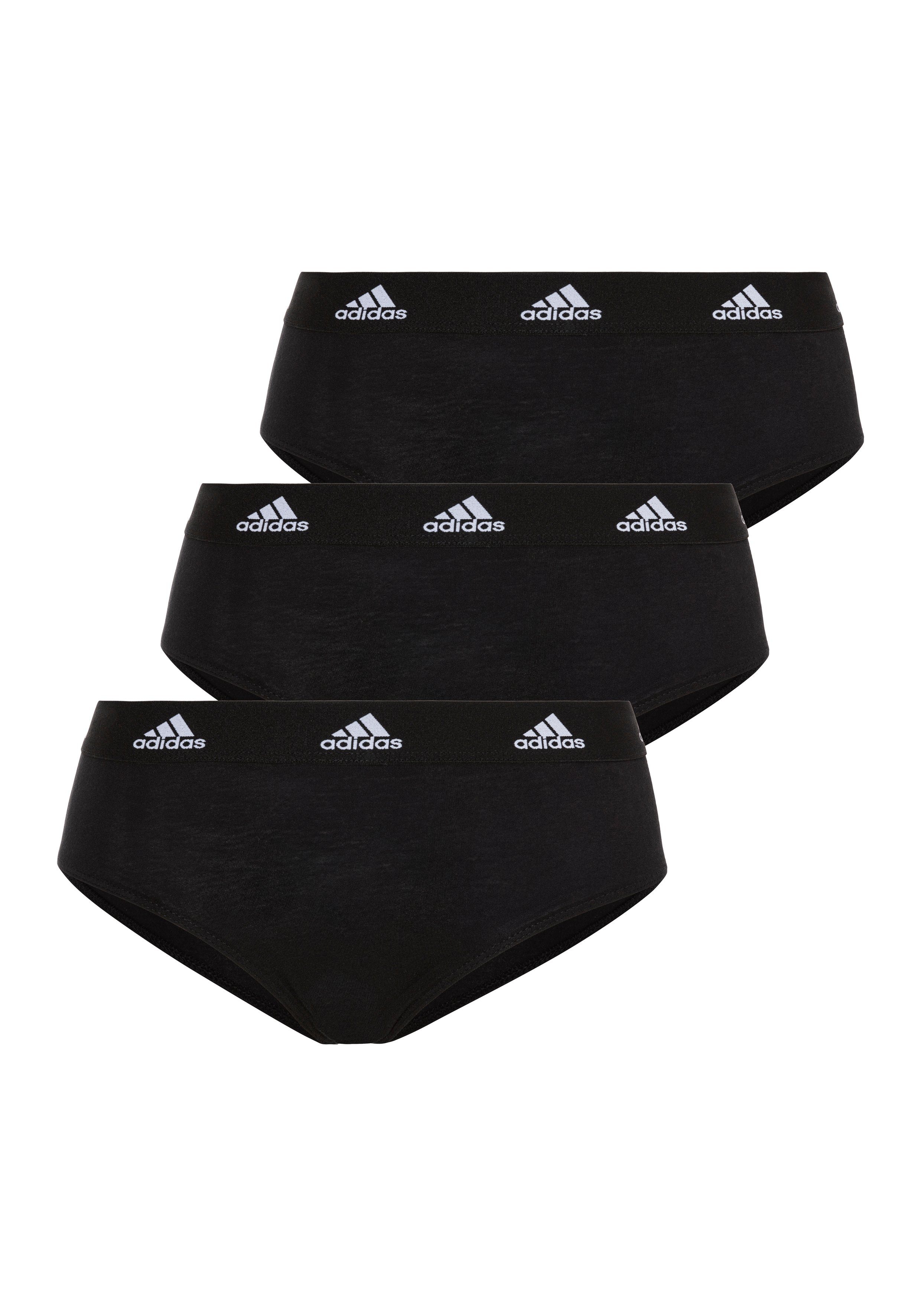 adidas Sportswear Bikinislip Active Comfort Cotton (3er Pack) Logo-Web-Bund günstig online kaufen