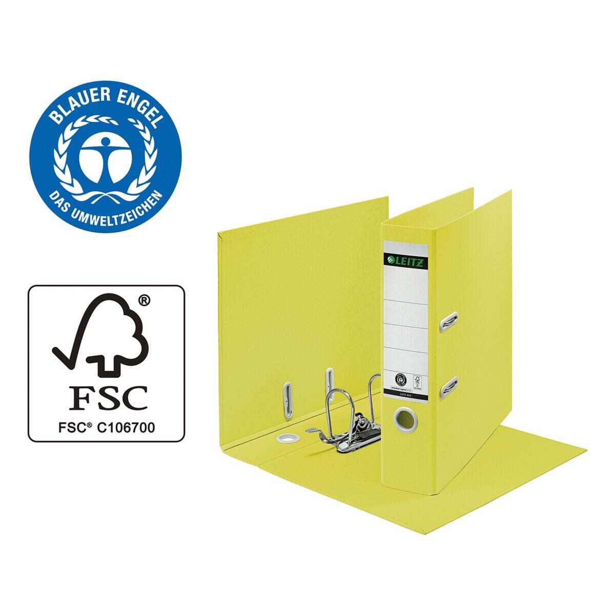 LEITZ Aktenordner 1018 180° Recycle CO2 neutral, A4 breit