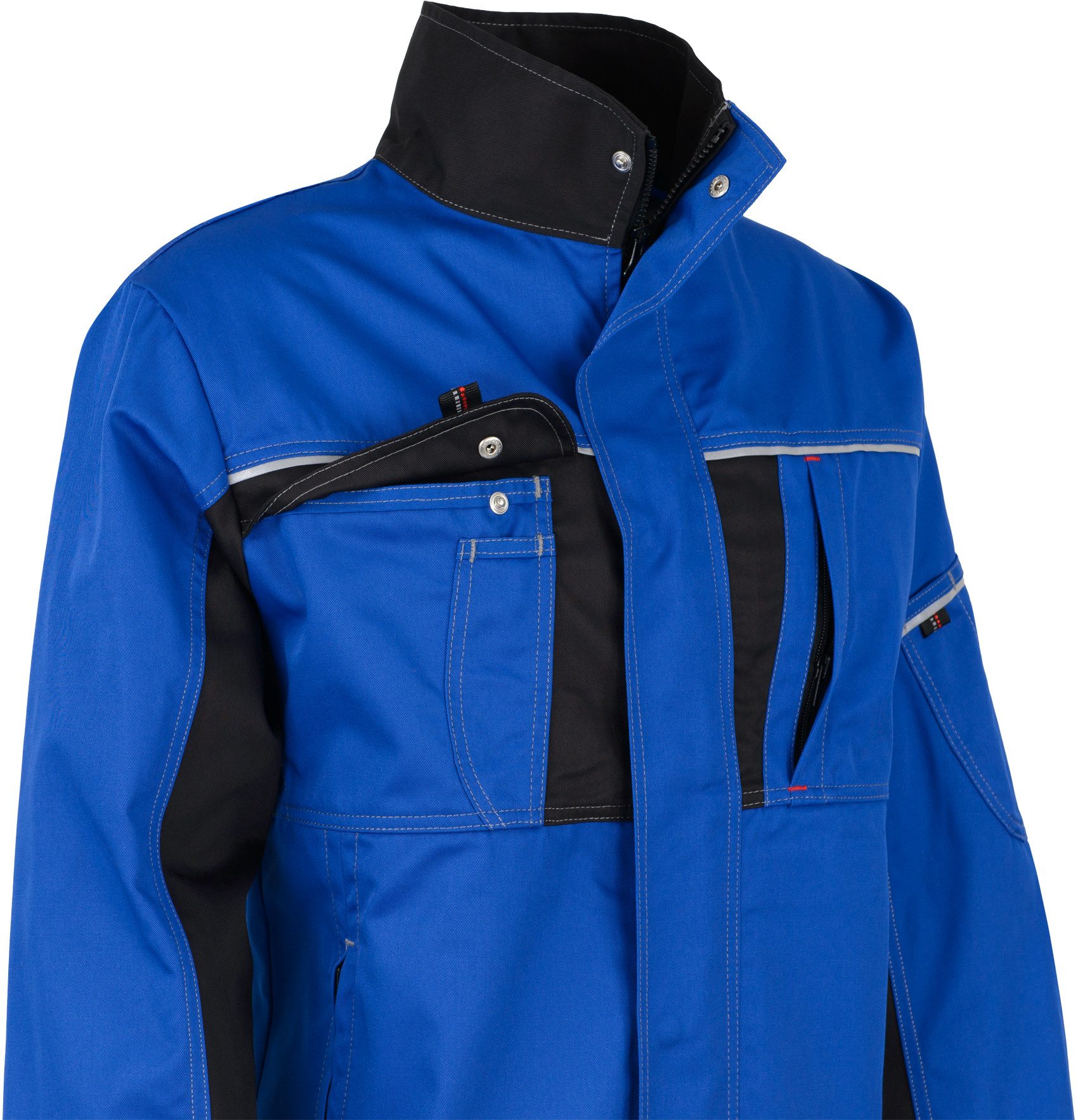 BEB Arbeitsjacke beb HANDWERK Herren Bundjacke INFLAME Kornblau/Schwarz