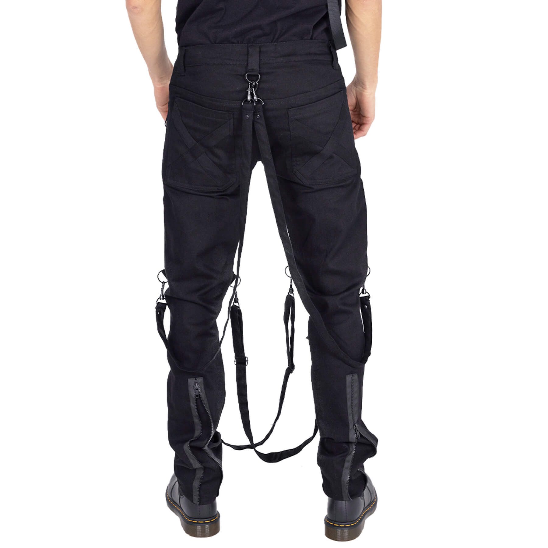 Chemical Black Stoffhose Amador Industrial Goth Gothic Punk Riemen Straps Z günstig online kaufen