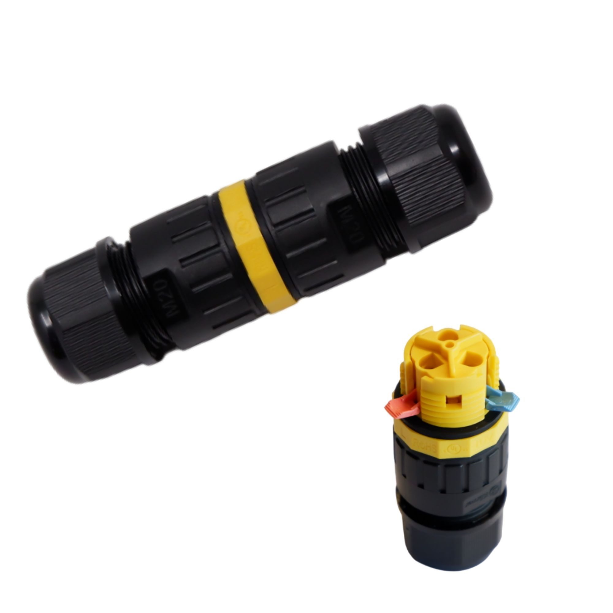 ViD Verbindungsmuffe 10 Stück Kabelverbinder mit Hebel 3-polig 1,5 mm², IP68, 3-polig, Kabelverbinder mit Hebel (schraublose Kabelverbindung)