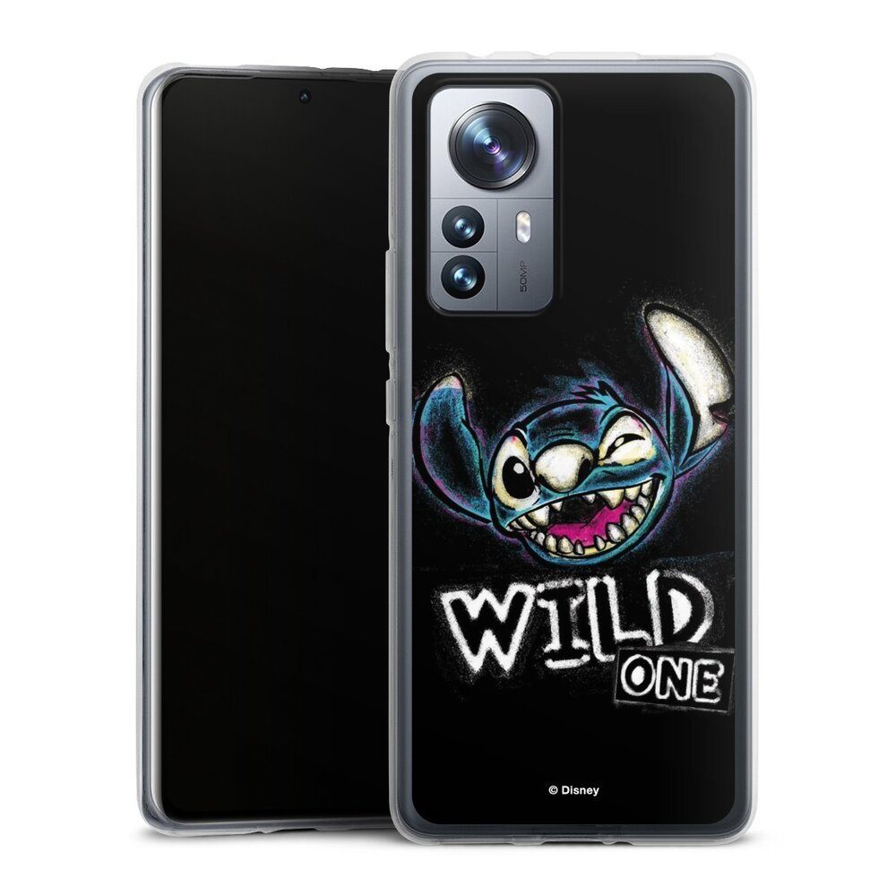 DeinDesign Handyhülle Lilo & Stitch Offizielles Lizenzprodukt Disney Wild  One Stitch, Xiaomi 12 Pro 5G Silikon Hülle Bumper Case Handy Schutzhülle