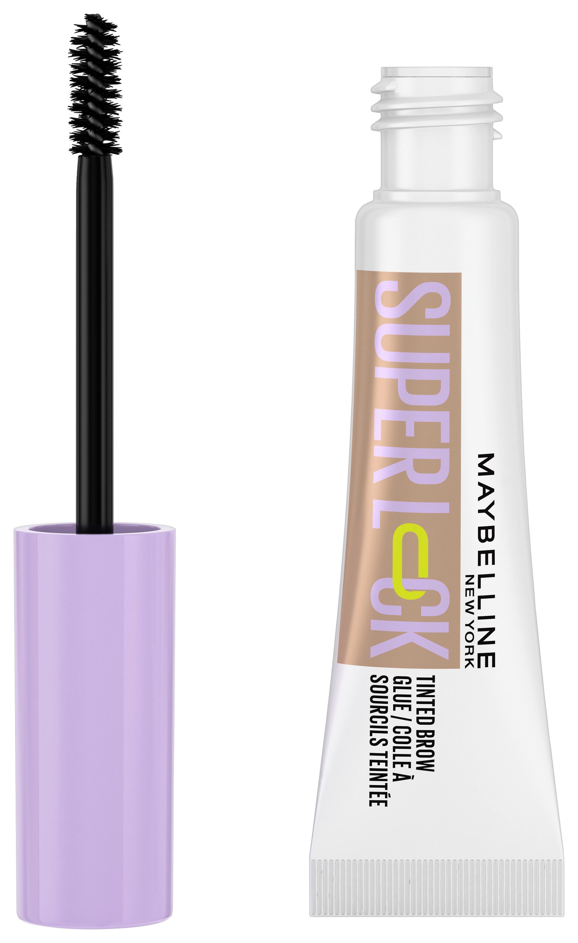 MAYBELLINE NEW YORK Augenbrauenpflege SUPER LOCK BROW GLUE AUGENBRAUENGEL, fixiert, definiert, formt, setzt Highlights, wischfest