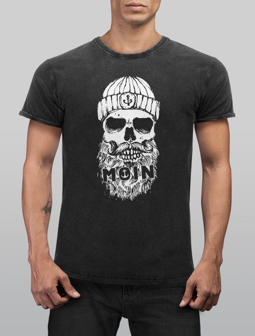 Neverless Print-Shirt Herren Vintage Shirt Moin günstig online kaufen