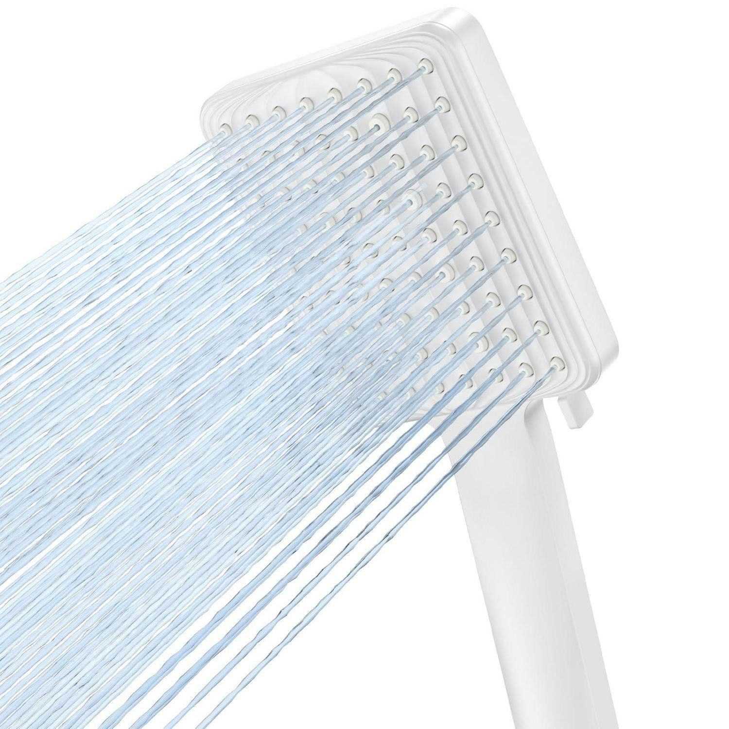 LuxusKollektion Regenduschkopf Duschkopf Regendusche Handbrause Hochdruck 6 Strahlarten Weiß