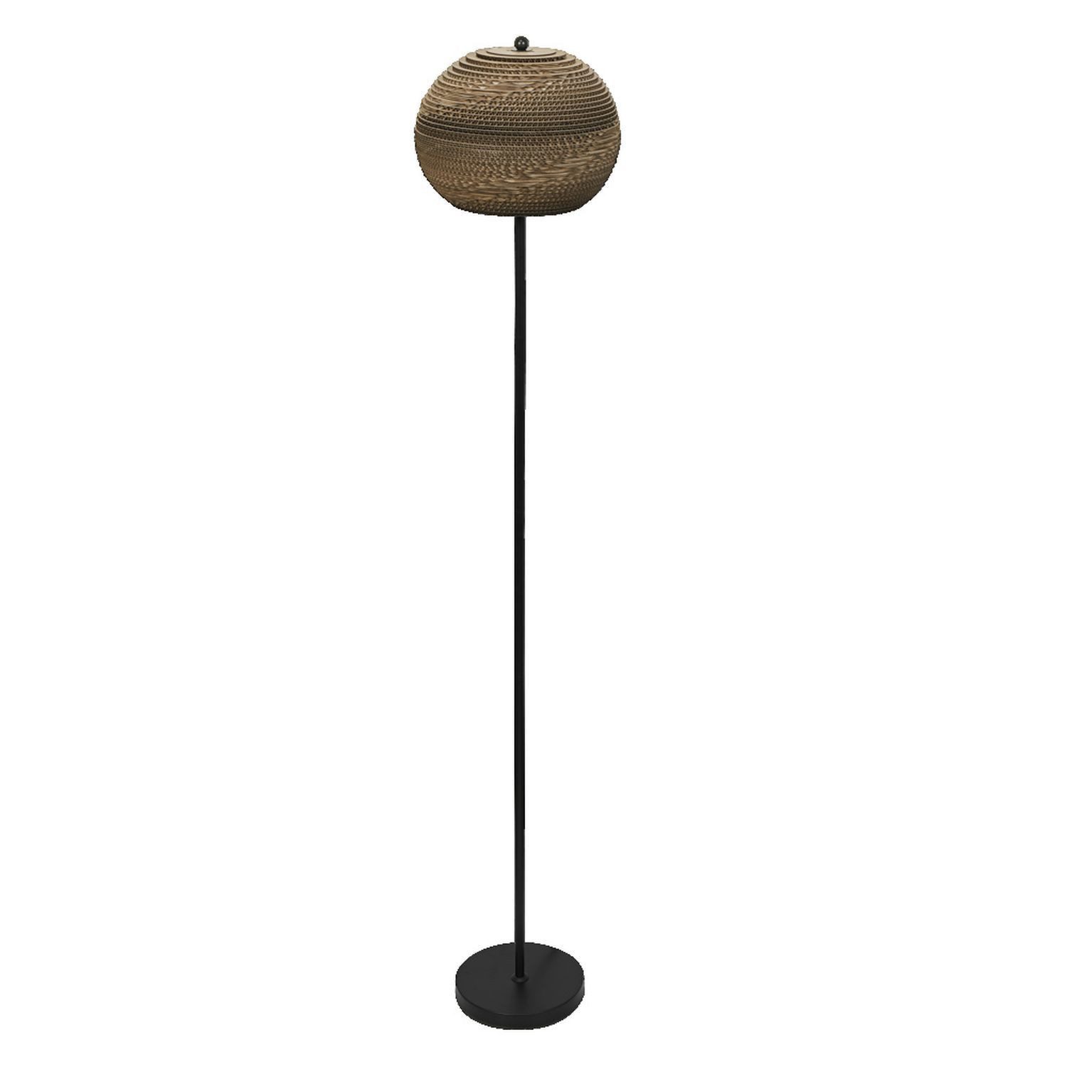 Licht-Erlebnisse Stehlampe GERA, ohne Leuchtmittel, E27 160 cm hoch rund Kugel Schirm Modern