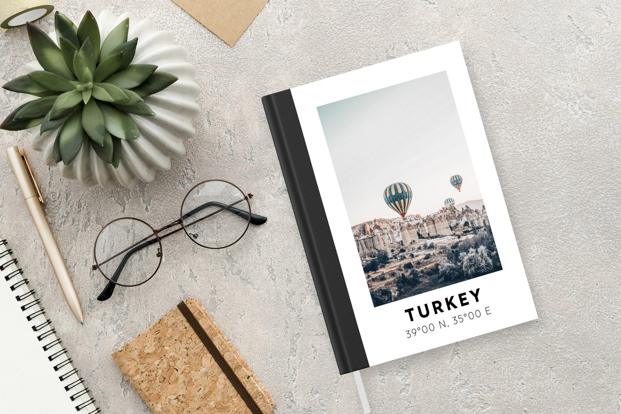 Notizbuch Seiten, Kappadokien, Notizheft, MuchoWow - Türkei A5, Tagebuch, Heißluftballon Merkzettel, - 98 Haushaltsbuch Journal,