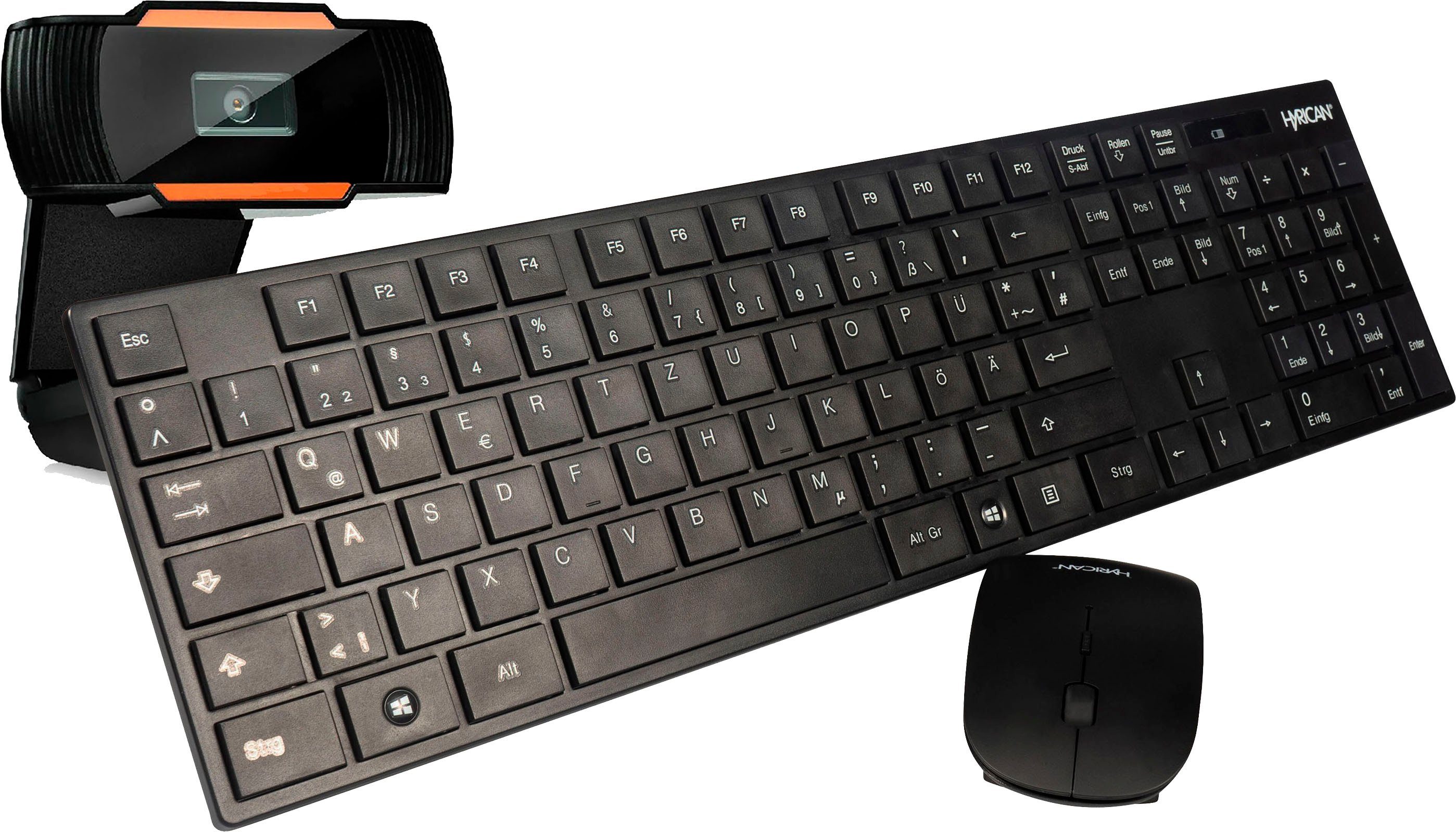 Hyrican Home-Office Set Tastatur- und Maus-Set, ST-SKB698W+131 + ST-CAM524