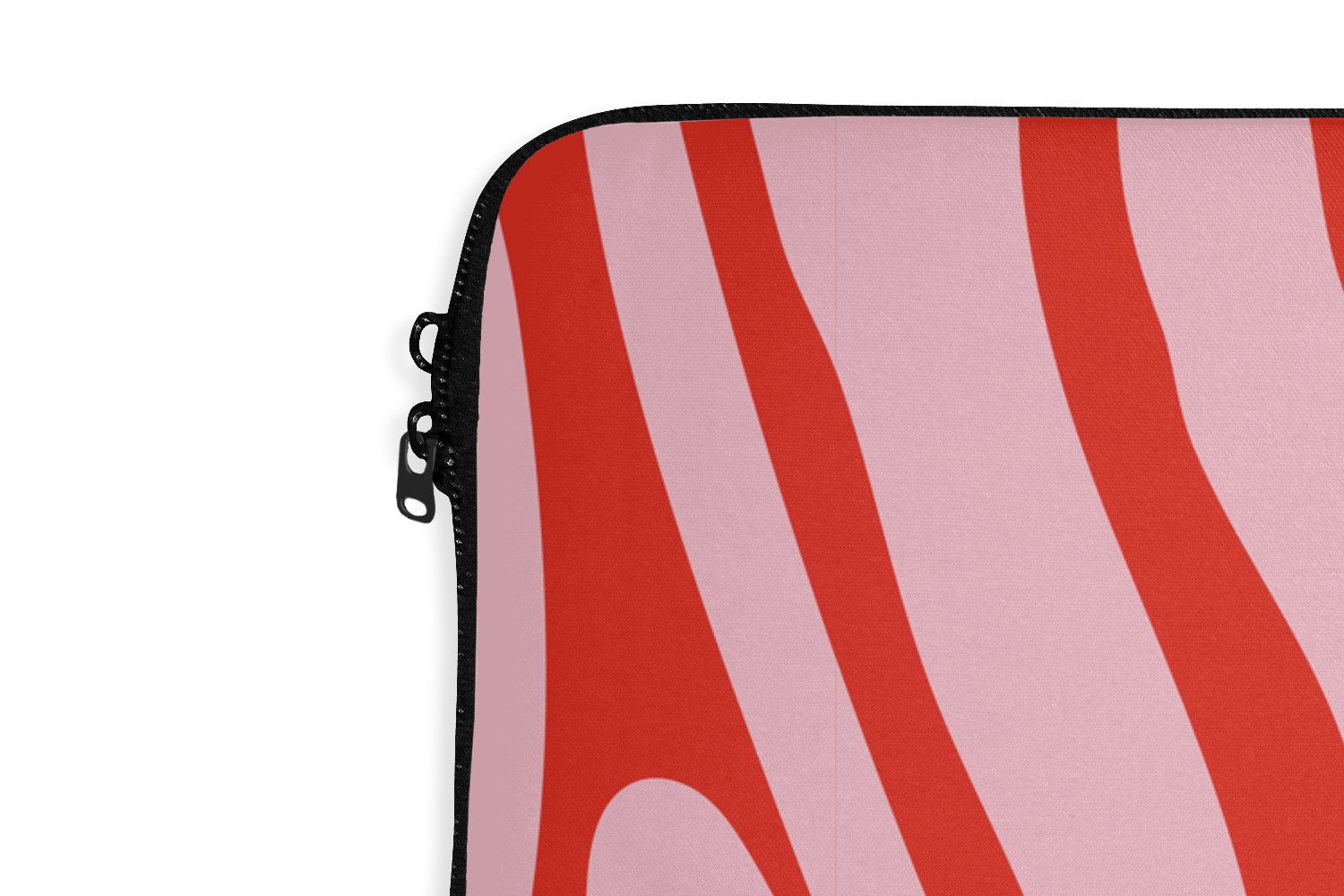 MuchoWow Laptop-Hülle Zebramuster - Rosa - Rot - Tiermuster 13.3 Zoll, Laptopsleeve, weiches Innenfutter zum Schutz Kratzern, Laptoptasche