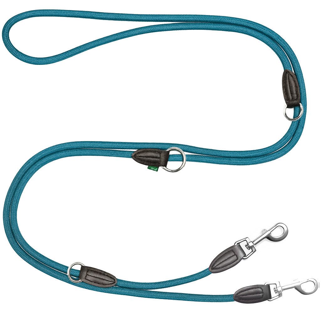 Leisegrün Hundeleine Hundeleine für große Hunde, Hundeleine 3m verstellbar - Petrol, Nylon
