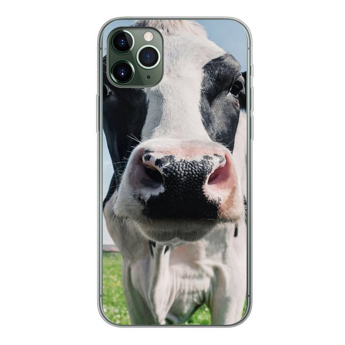 MuchoWow Handyhülle Kuh - Wiese - Natur - Tiere - Gras Handyhülle Apple iPhone 11 Pro Max Smartphone-Bumper Print Handy