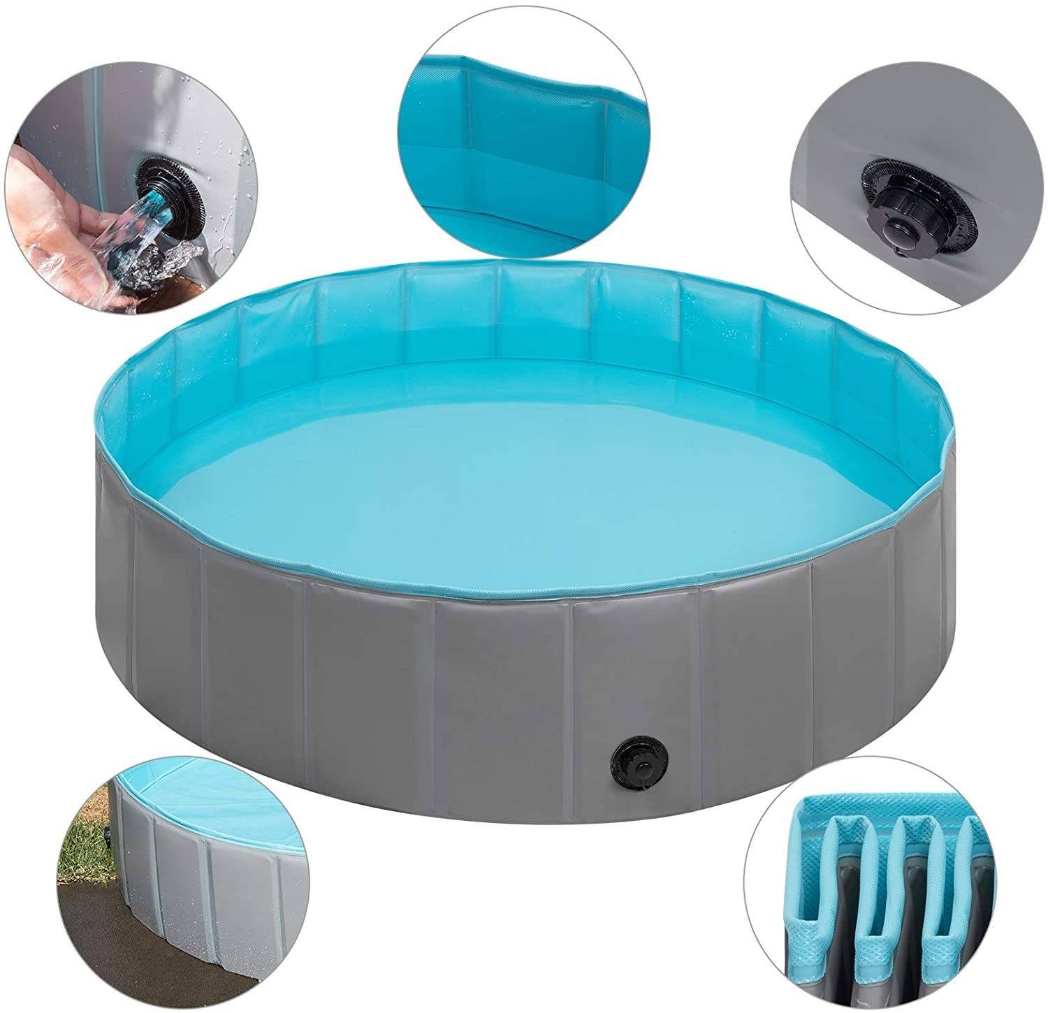 EUGAD Planschbecken, Hundepool Swimmingpool Für Hu Produktbild-Vorschau 5