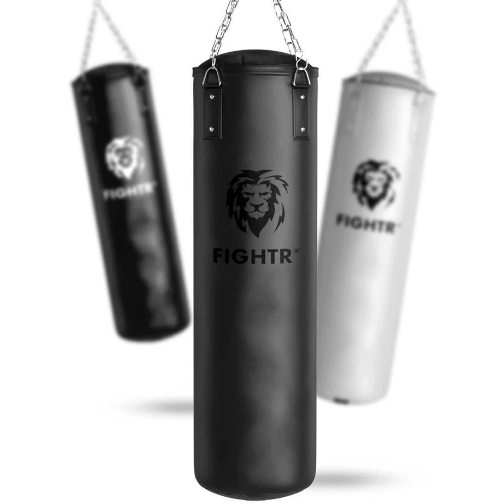 FIGHTR Boxsack gefüllt / ungefüllt 120cm für Boxen, Kickboxen, MMA & mehr