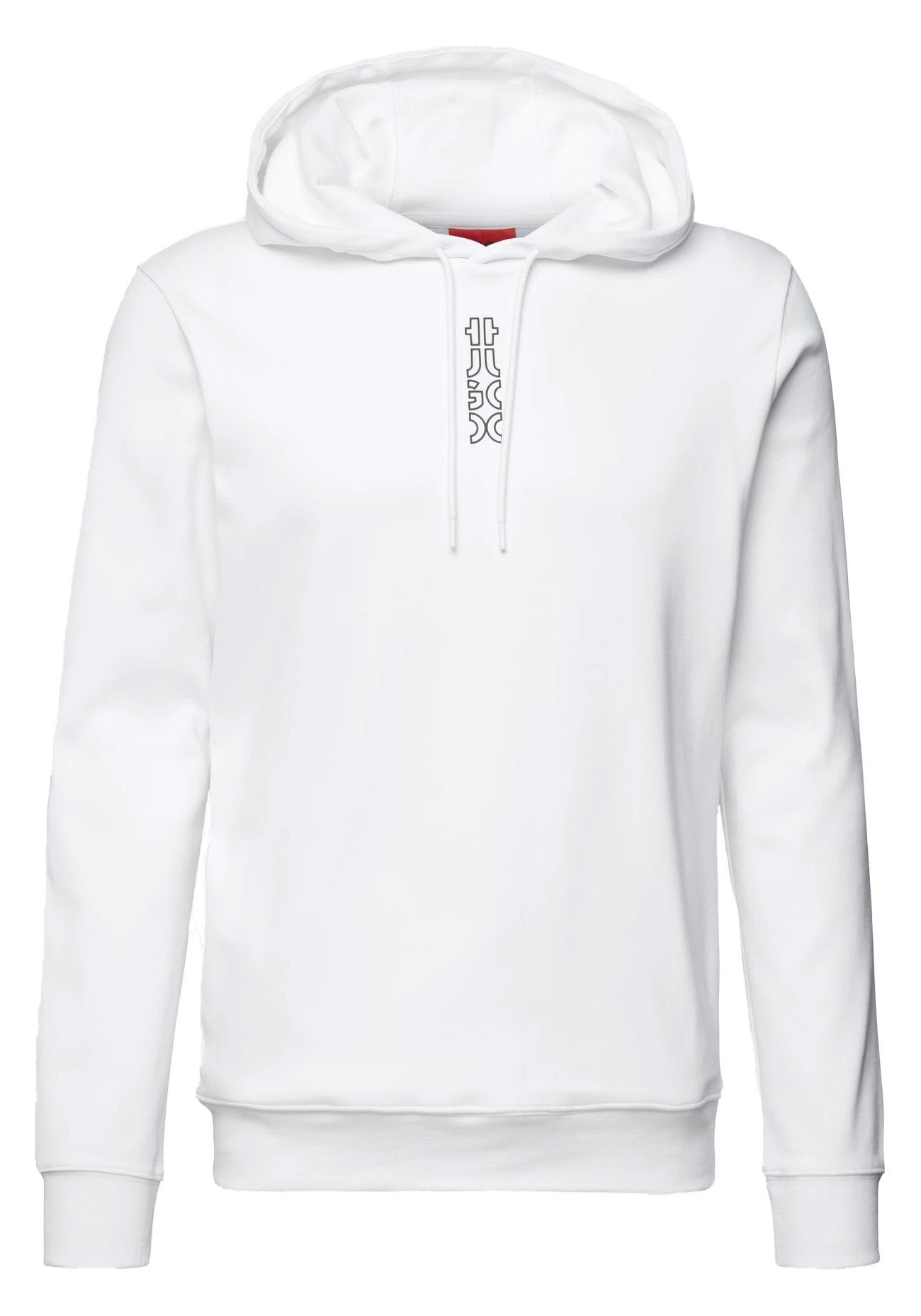 HUGO Kapuzenpullover Hugo Dondy Logo Print auf Rücken und Brust Weiß | Hoodies