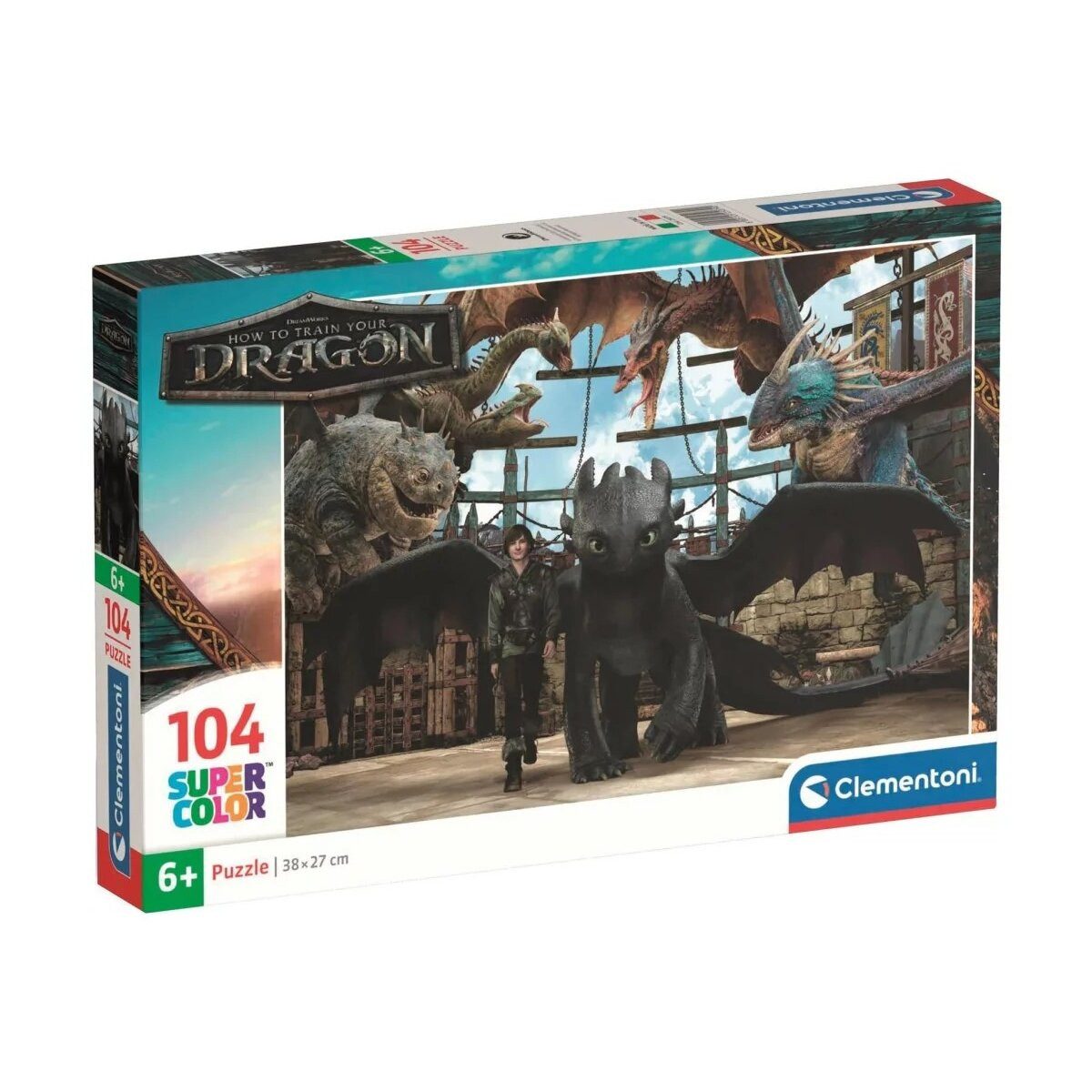 Clementoni® Lernspielzeug Drachenzähmen Leicht Gemacht Arena 104-tlg. Clementoni
