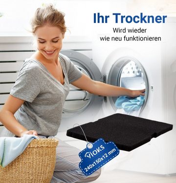 VIOKS Ersatzfilter Schaumfilter Ersatz für Beko 2964840200, Zubehör für Beko, Adorina, Arcelik u.a., 240x155 mm