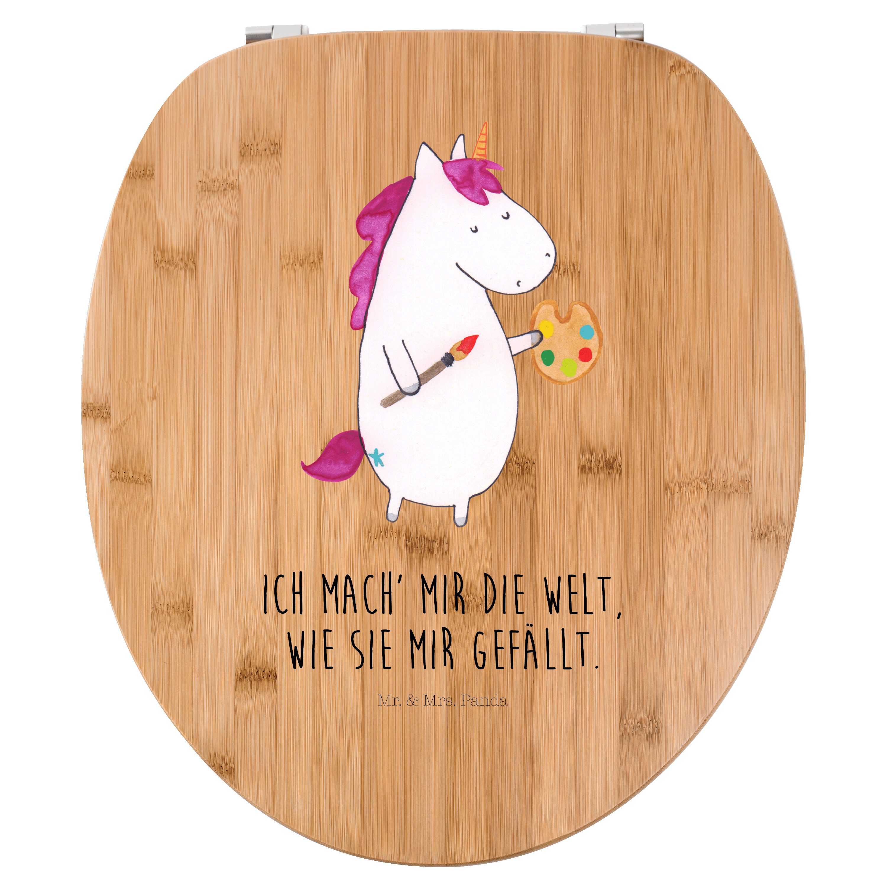 WC-Sitz Einhorn Künstler - Transparent - Geschenk, Toilette, Stift, Toiletten
