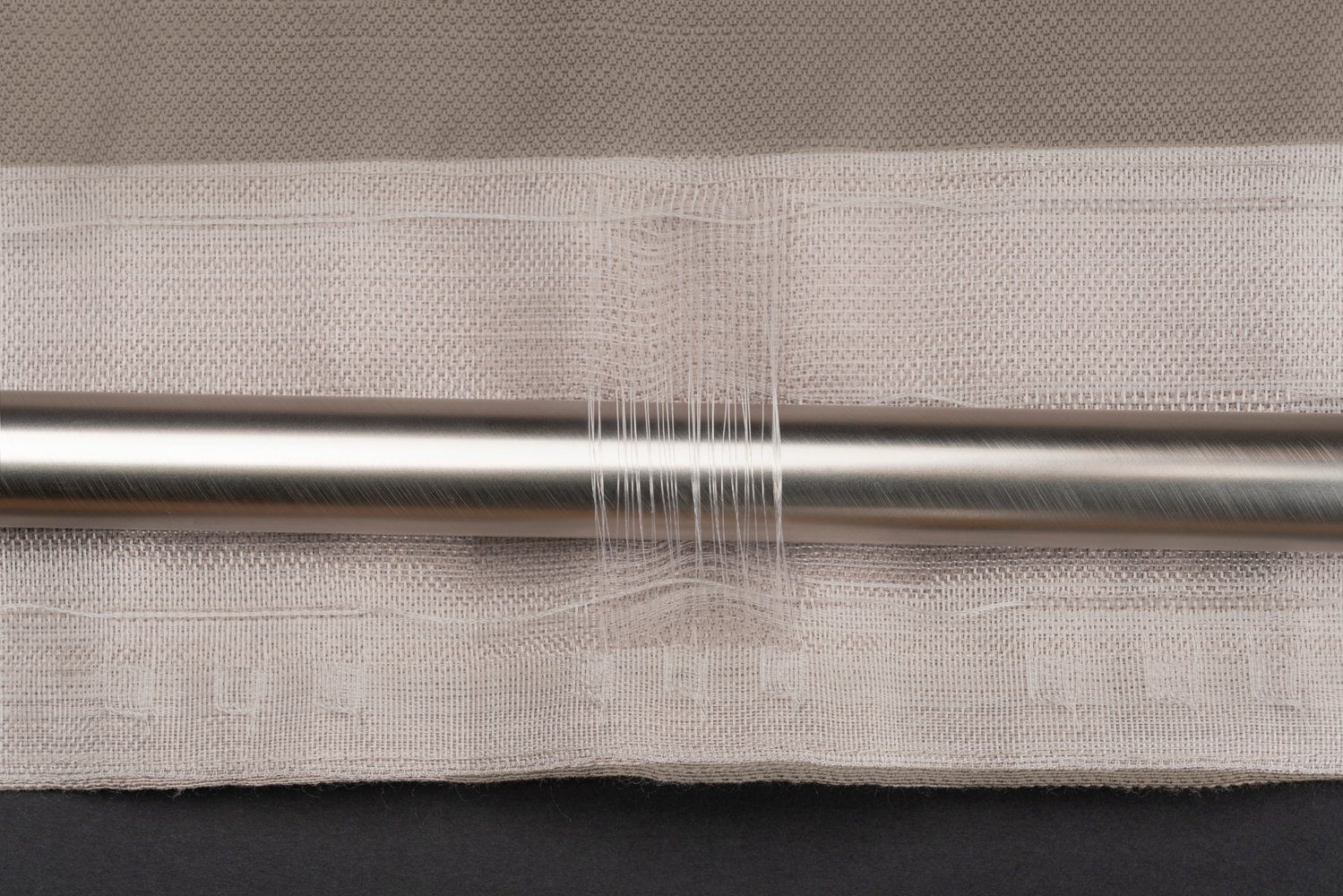 Vorhang Balance, ondeco, verdeckte Taupe moderner Polyester, St), 100% (1 Schlaufenschal Schlaufen