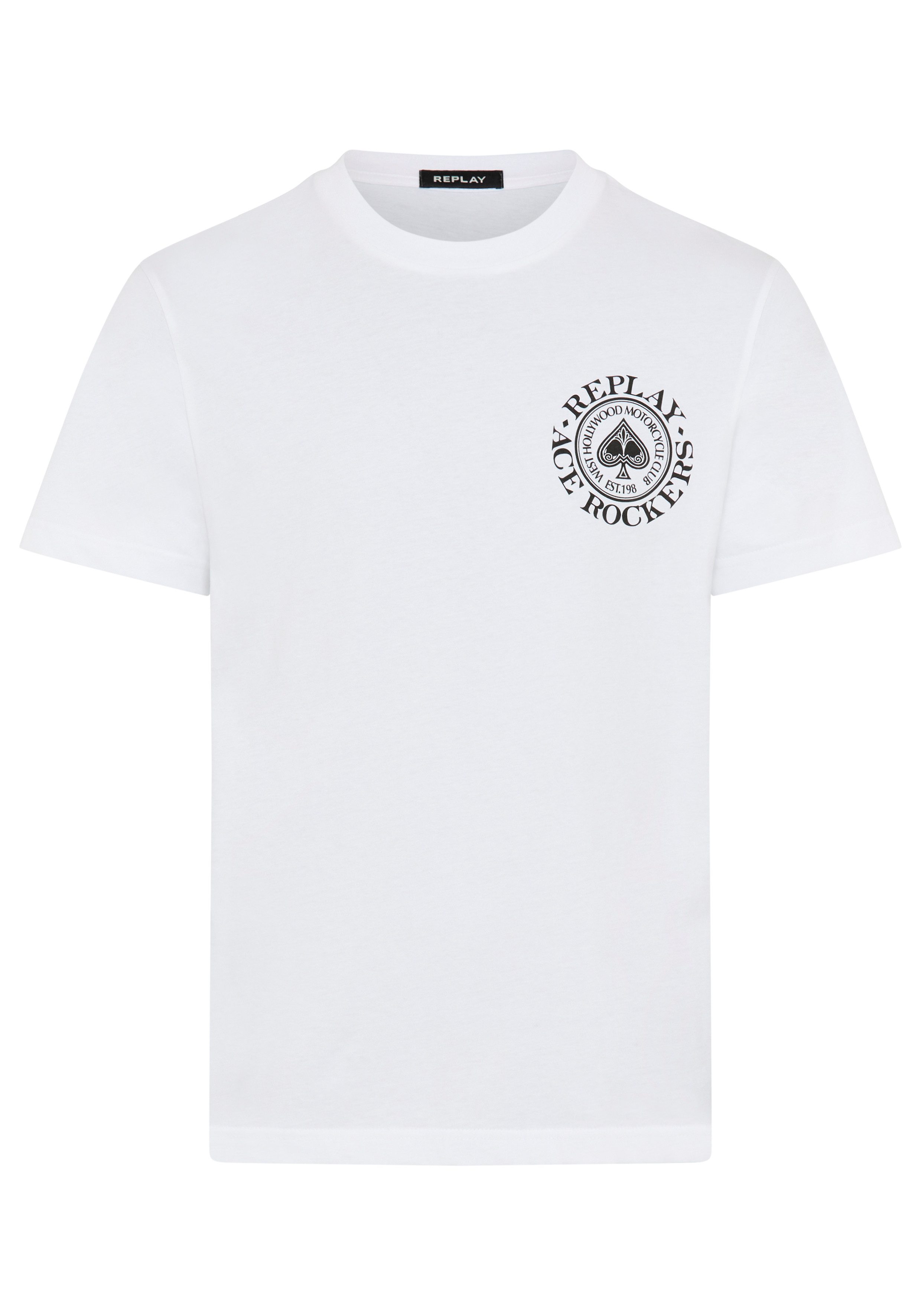 Replay T-Shirt Kontrastfarbener Replay- Druck