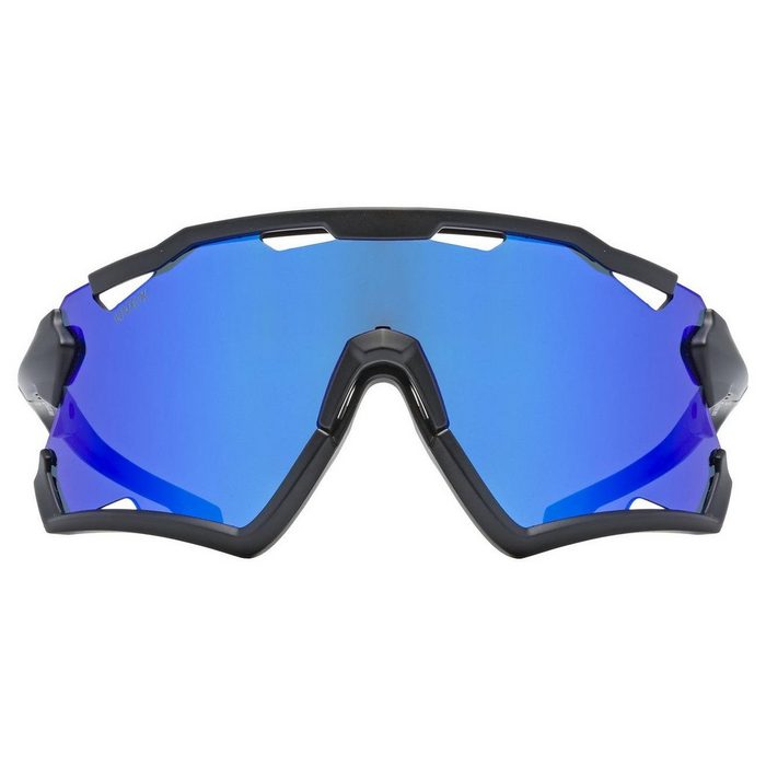 Uvex Sportbrille (1-St) uvex Unisex – Erwachsene sportstyle 228 Sportbrille black mat/blue