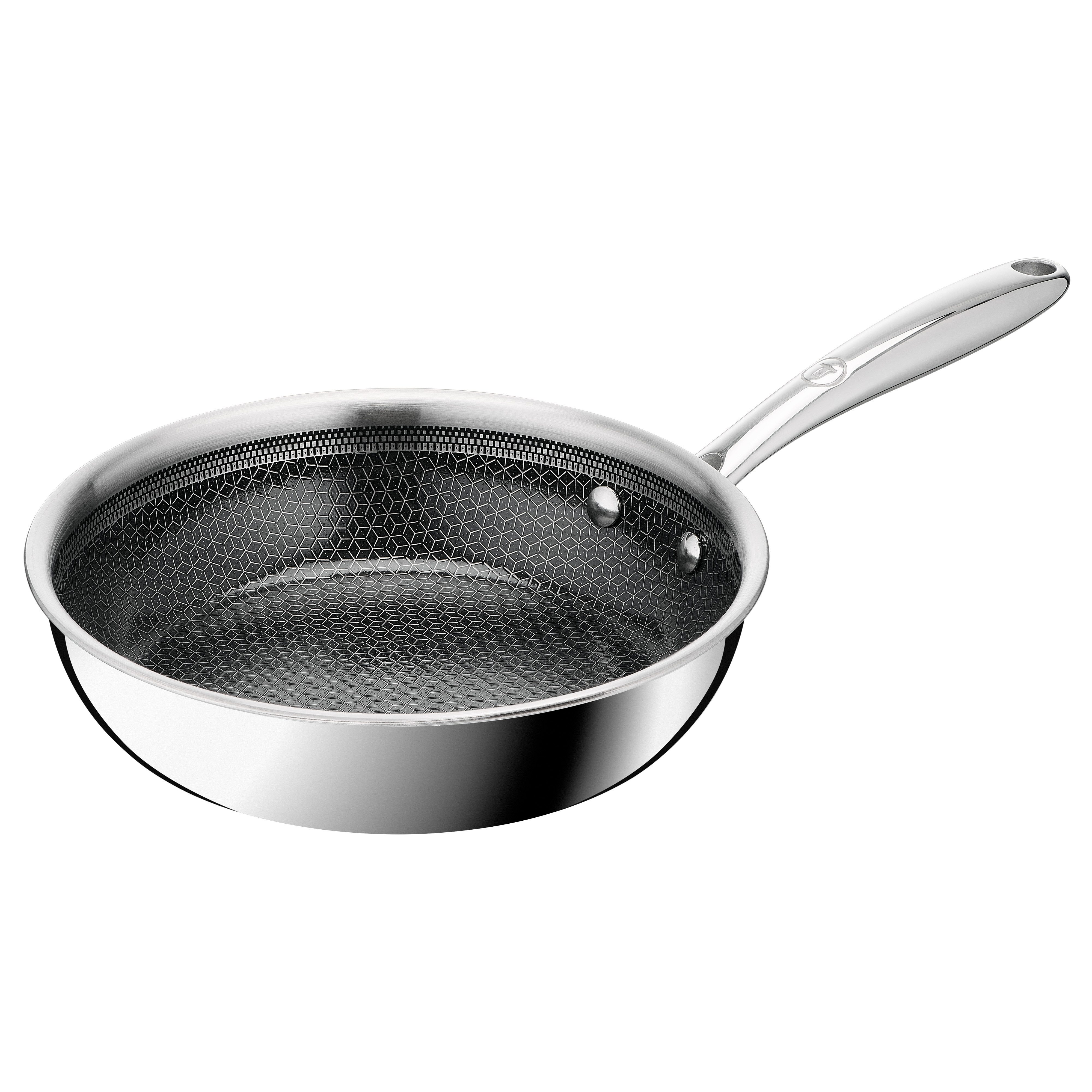 Tefal Bratpfanne Master Mesh, Edelstahl (1-tlg), HybridMesh-Technologie, mineralische Oberfläche, induktionsgeeignet